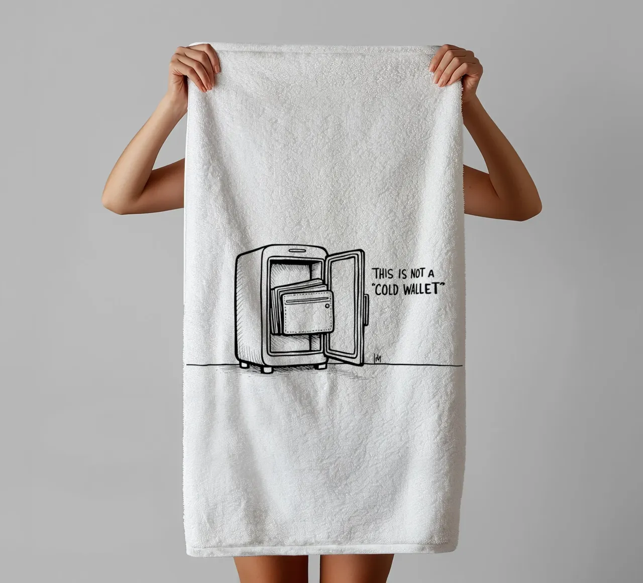 RRRRrrrr_Cold Wallet Story 1 asciugamano da bagno da Crypto_Jungle