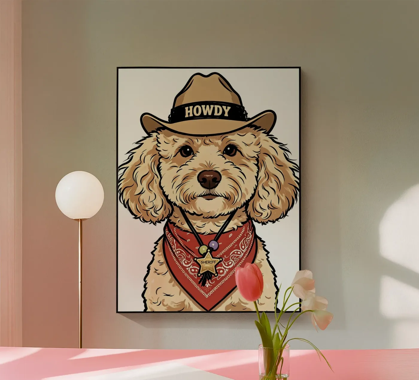 COWBOY, CANE E SHERIFF plexiglass da ARTOMATIC