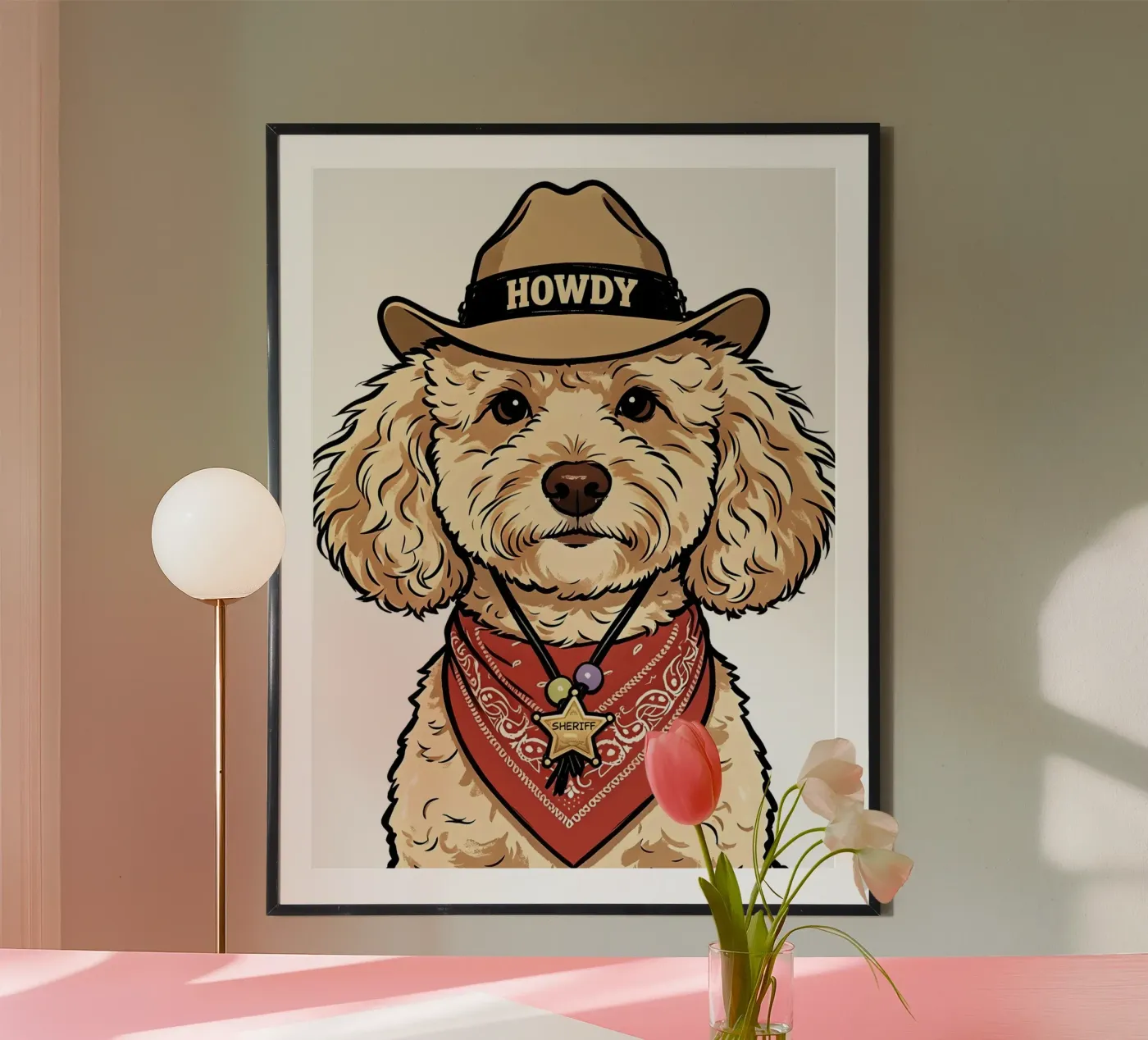 COWBOY, CANE E SHERIFF poster da ARTOMATIC