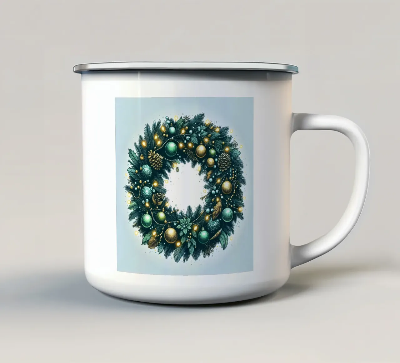 NATALE PER GHIRLANDA tazza in smalto da ARTOMATIC