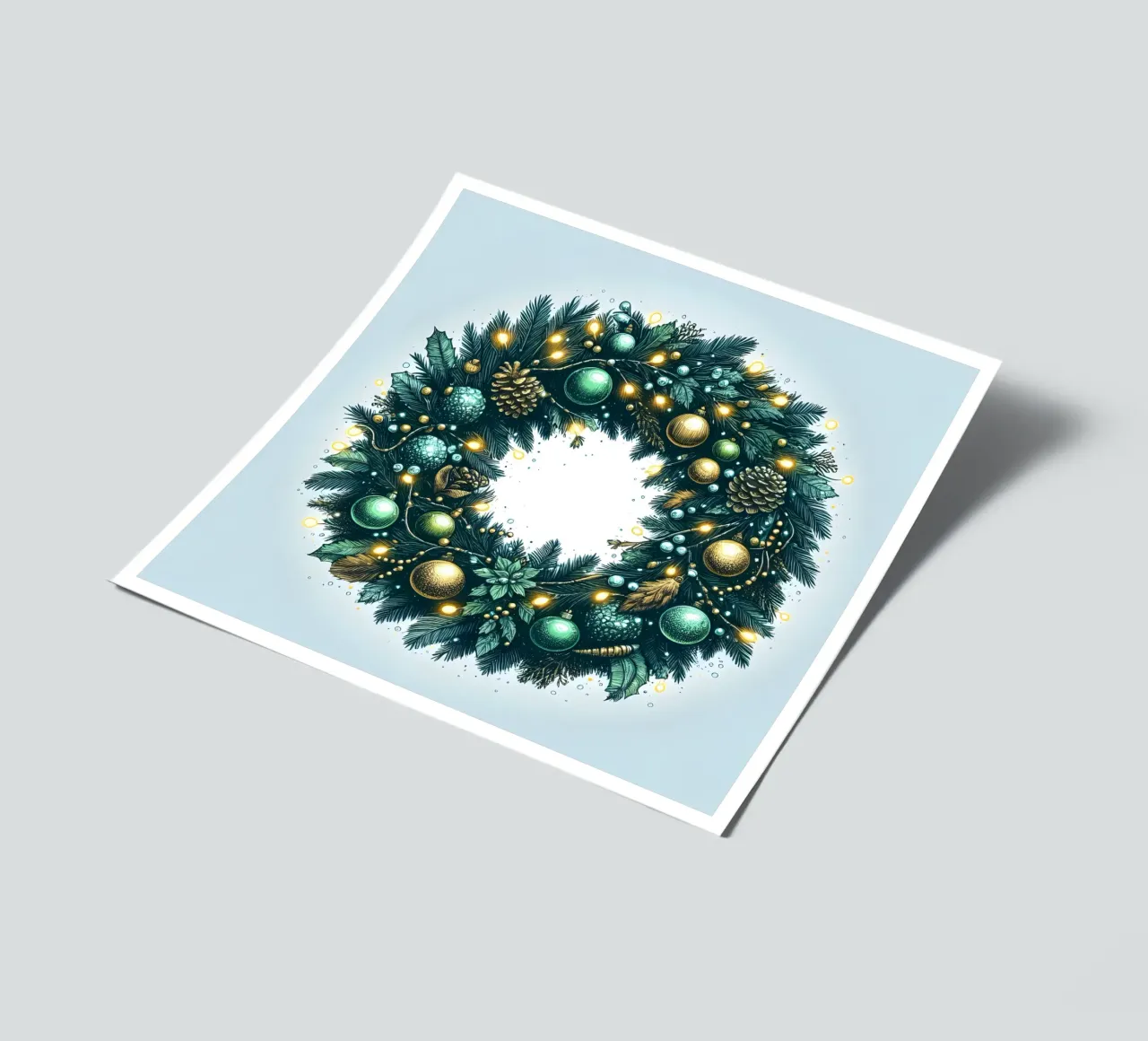 CHRISTMAS DOOR WREATH stickervel van ARTOMATIC