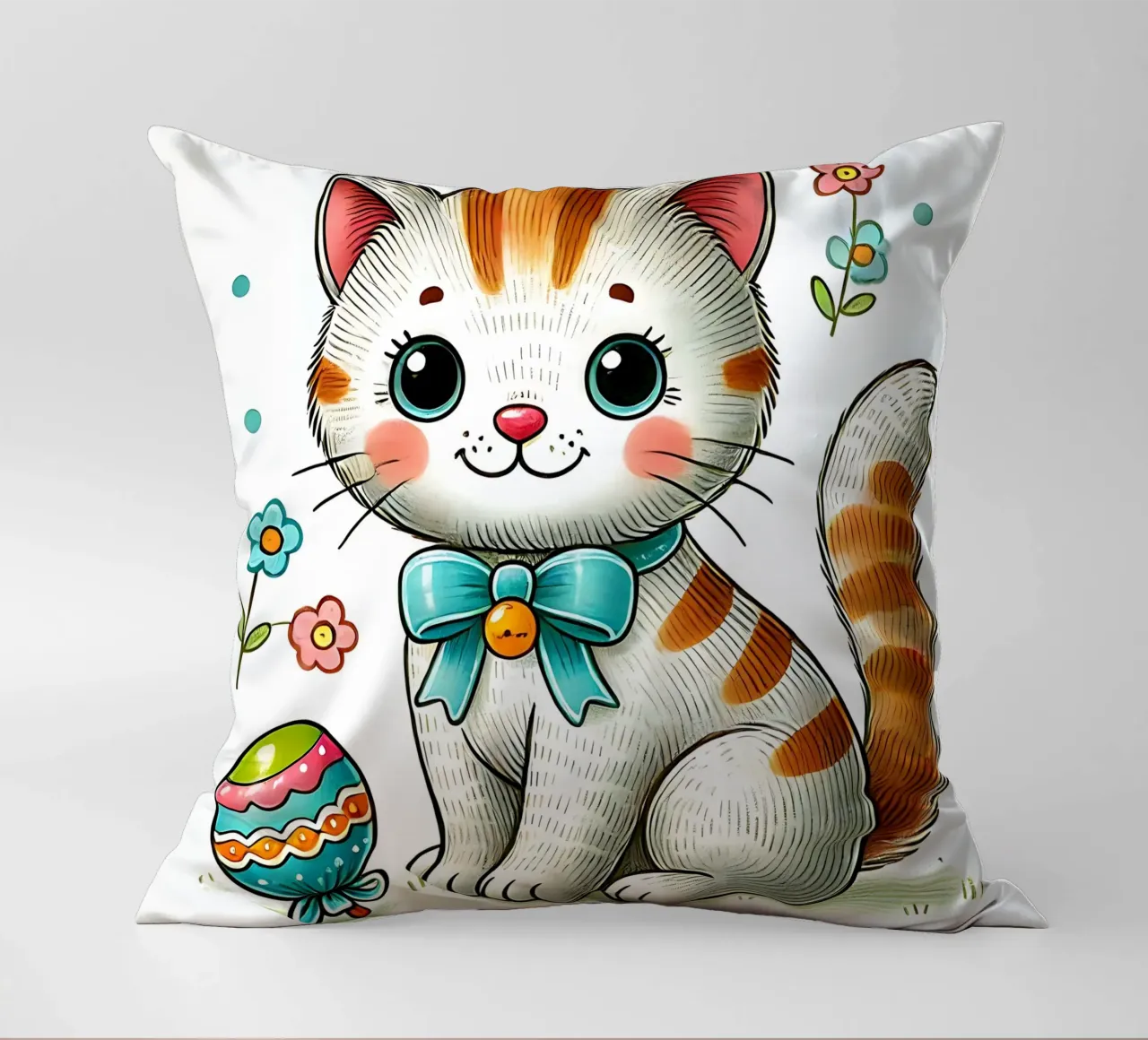 Cat decorative cushion by hunde-katzen-tiere
