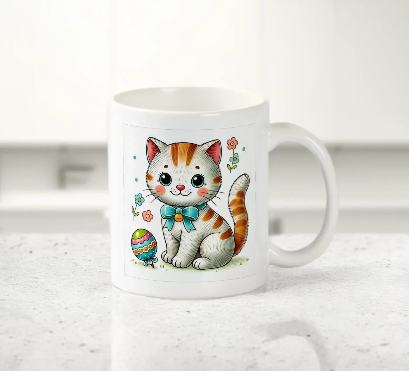 Cat ceramic mug by hunde-katzen-tiere