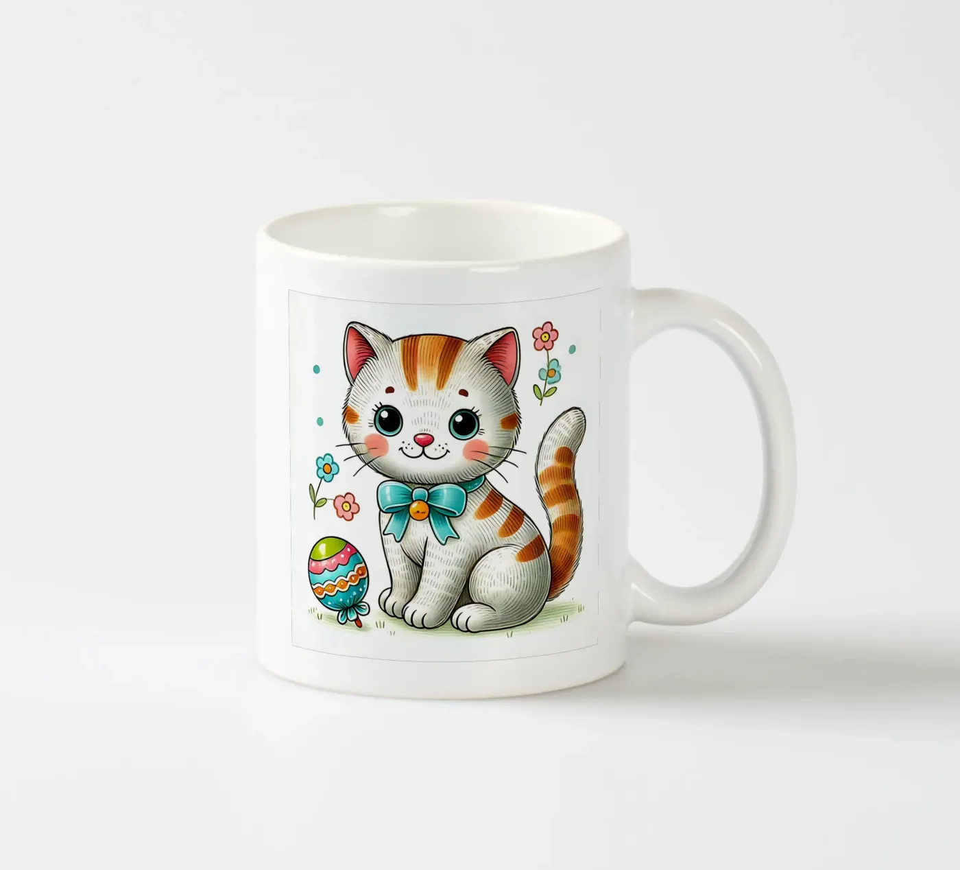 Cat ceramic mug by hunde-katzen-tiere