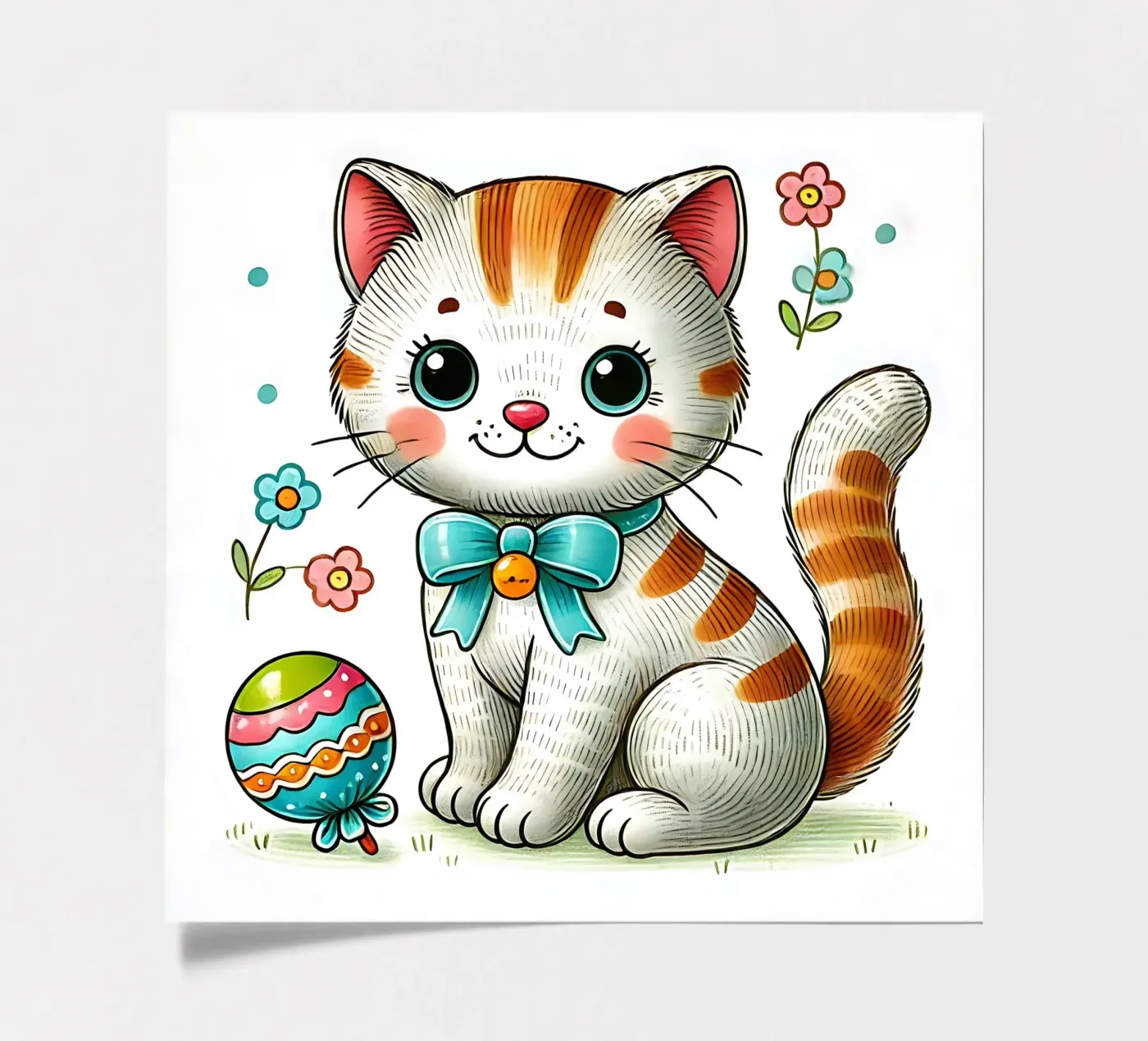 Gatto foglio adesivo da hunde-katzen-tiere