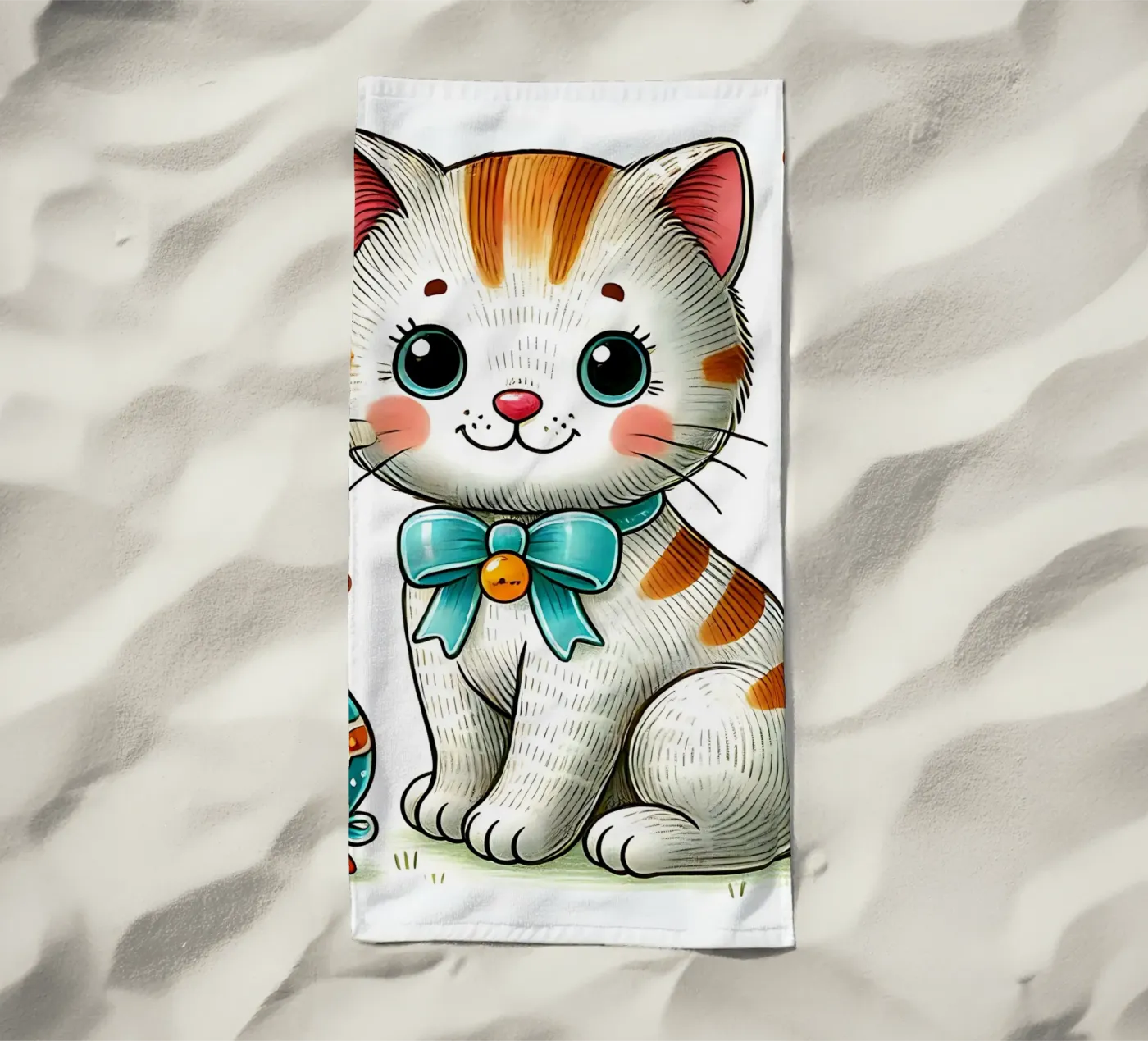 Cat beach towel by hunde-katzen-tiere