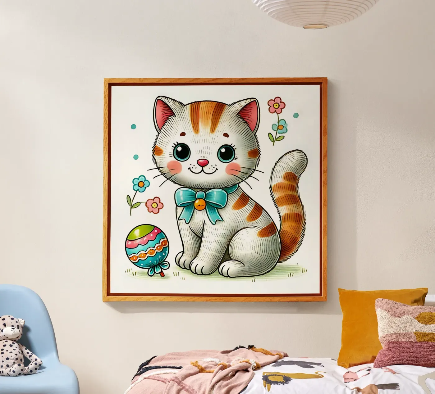 Kat acryl van hunde-katzen-tiere