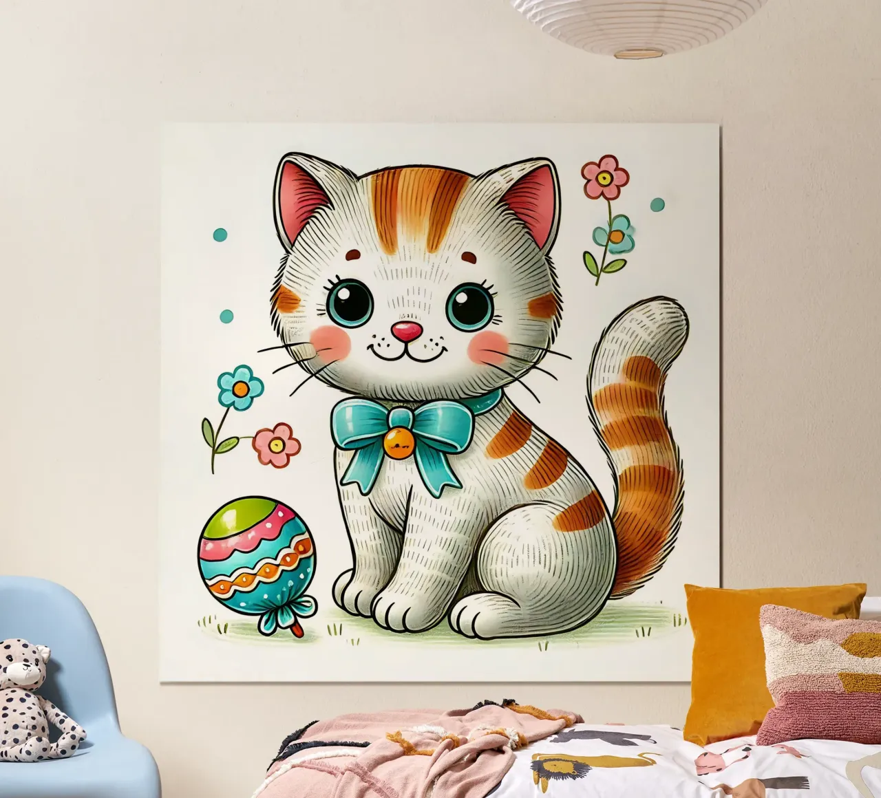 Gatto poster con telaio in plastica da hunde-katzen-tiere