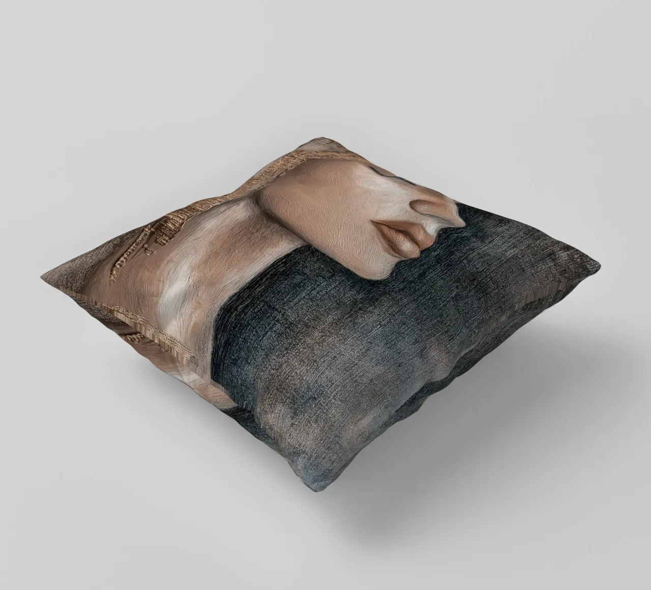 Abstract woman decorative cushion by Imagine