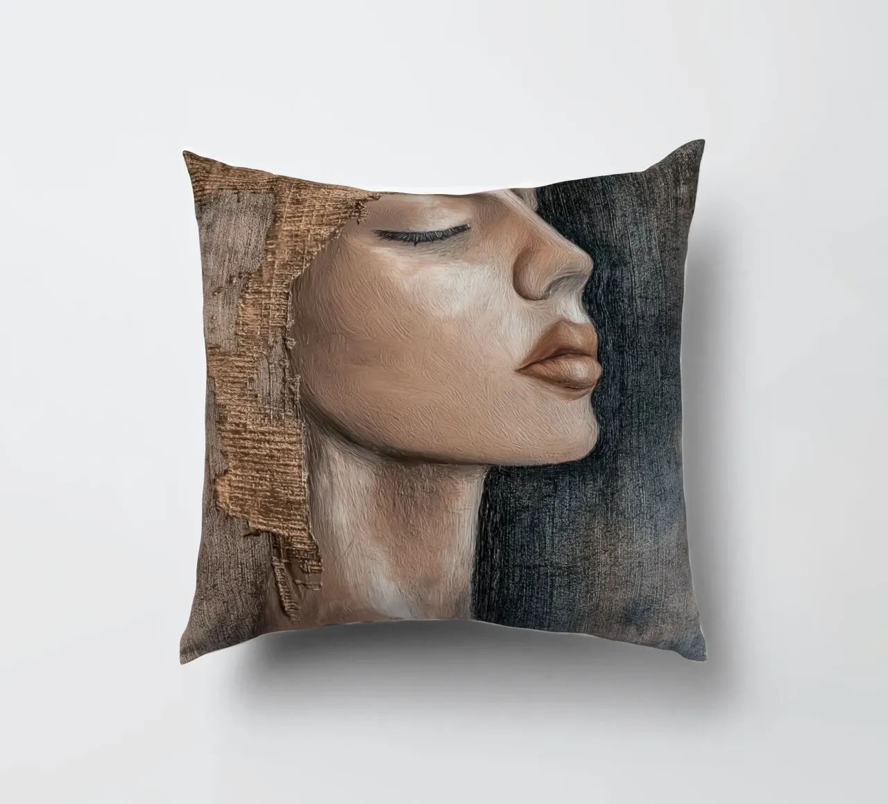 Abstract woman decorative cushion by Imagine