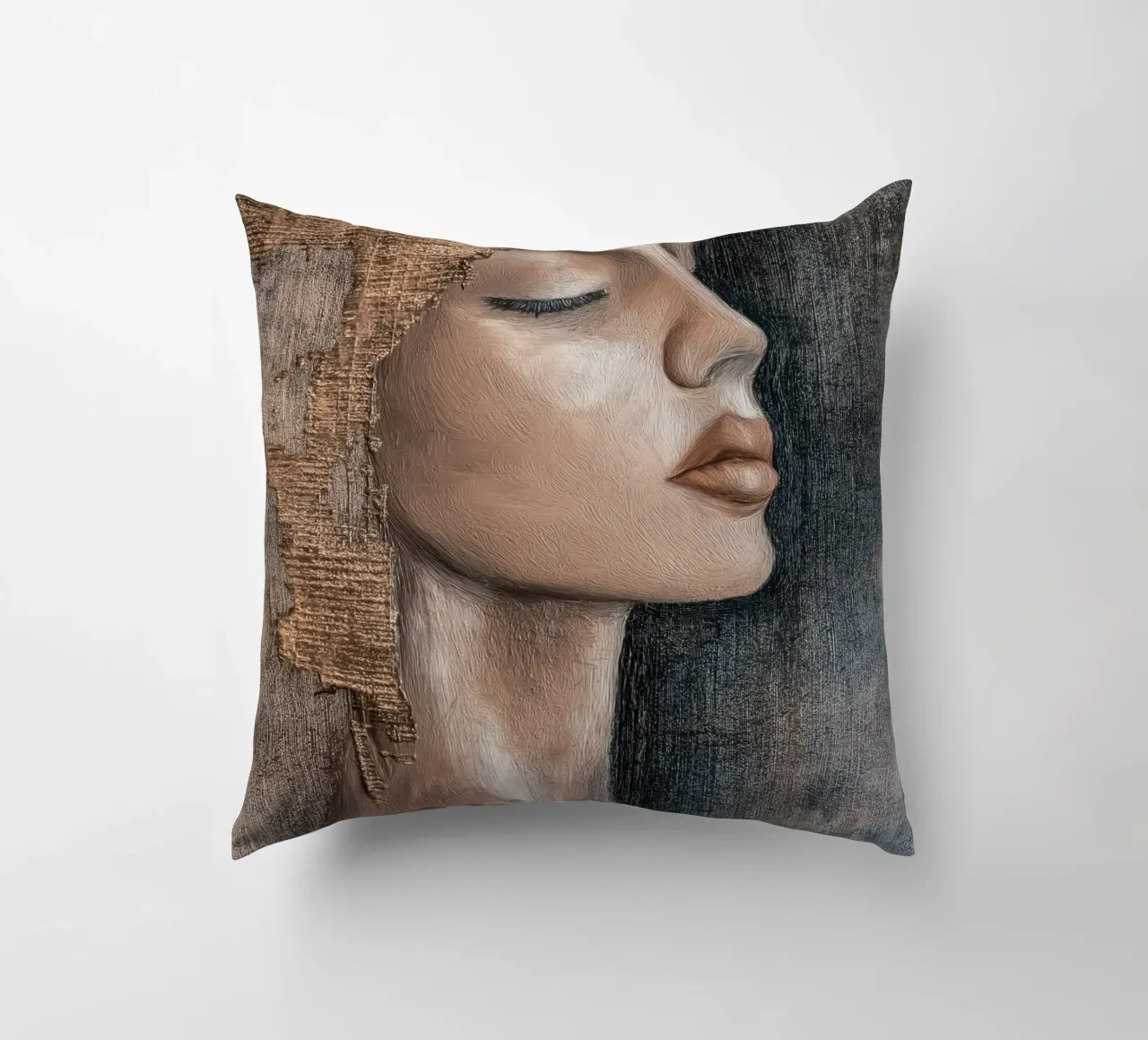 Abstract woman decorative cushion by Imagine