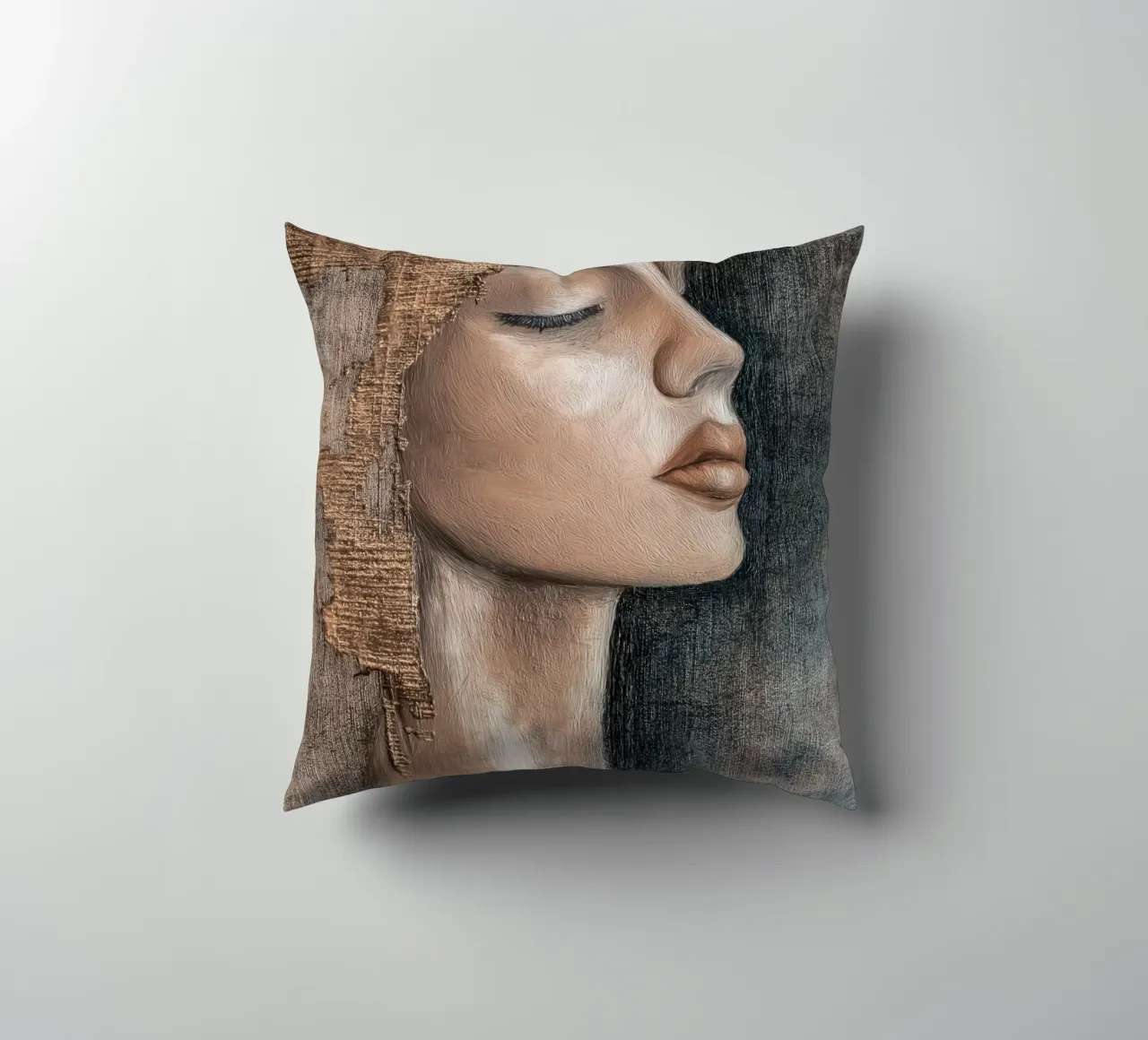 Abstract woman decorative cushion by Imagine