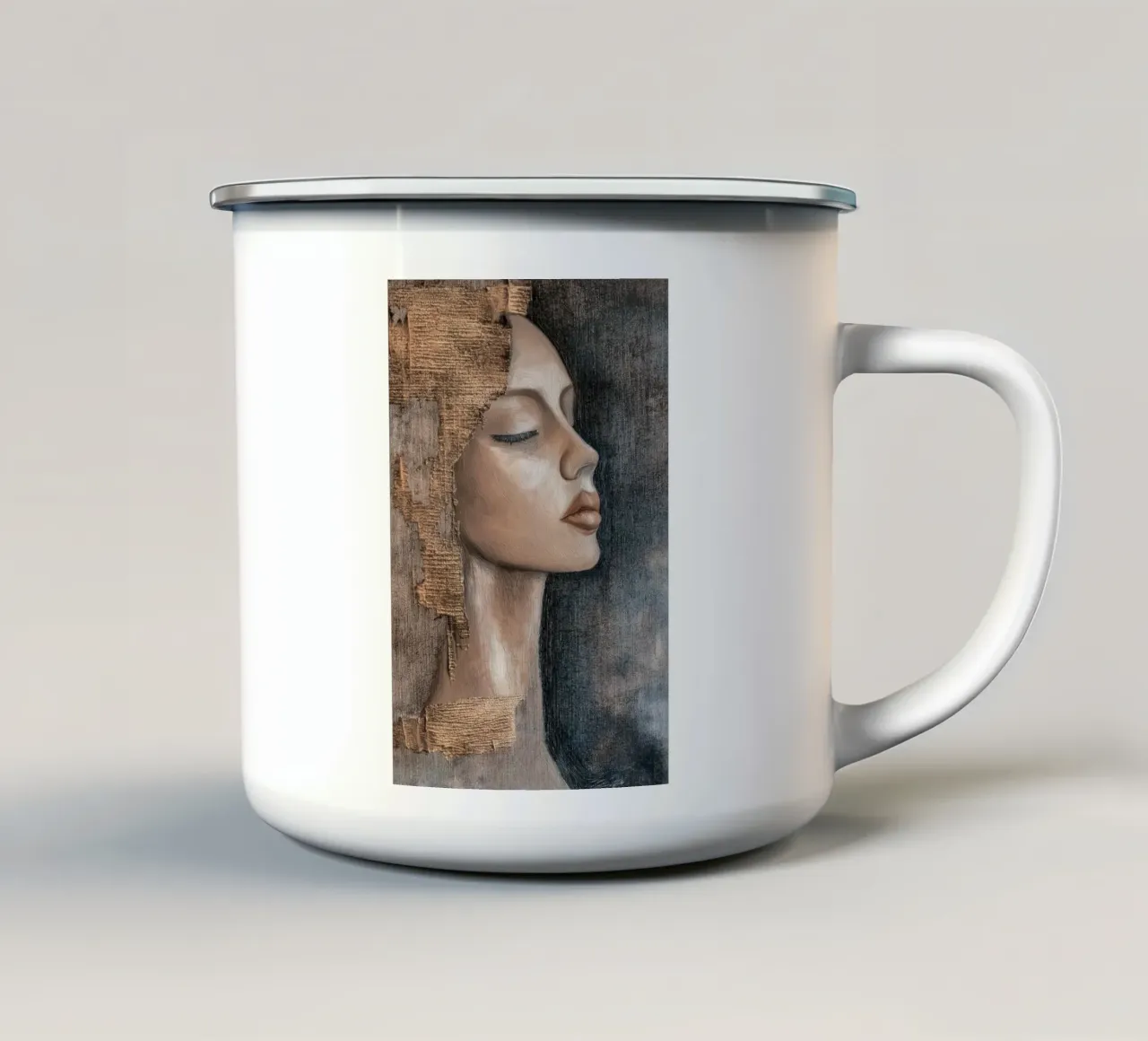 Donna astratta tazza in smalto da Imagine