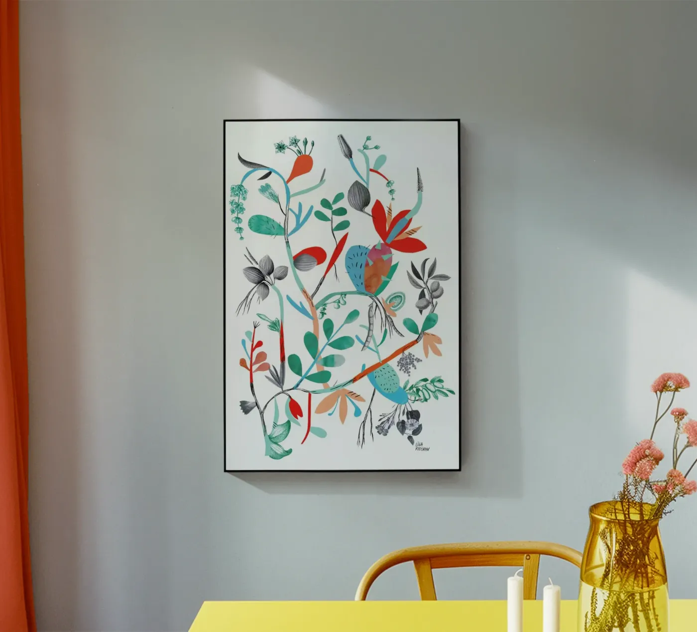 Botanica Orange plexiglass da Liga Kitchen