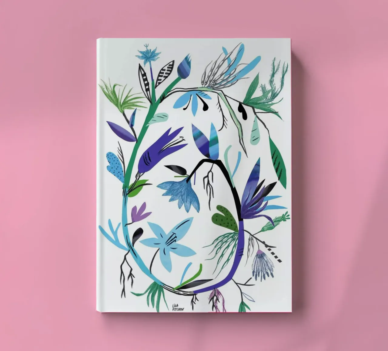 Botanica Clematis White notebook by Liga Kitchen