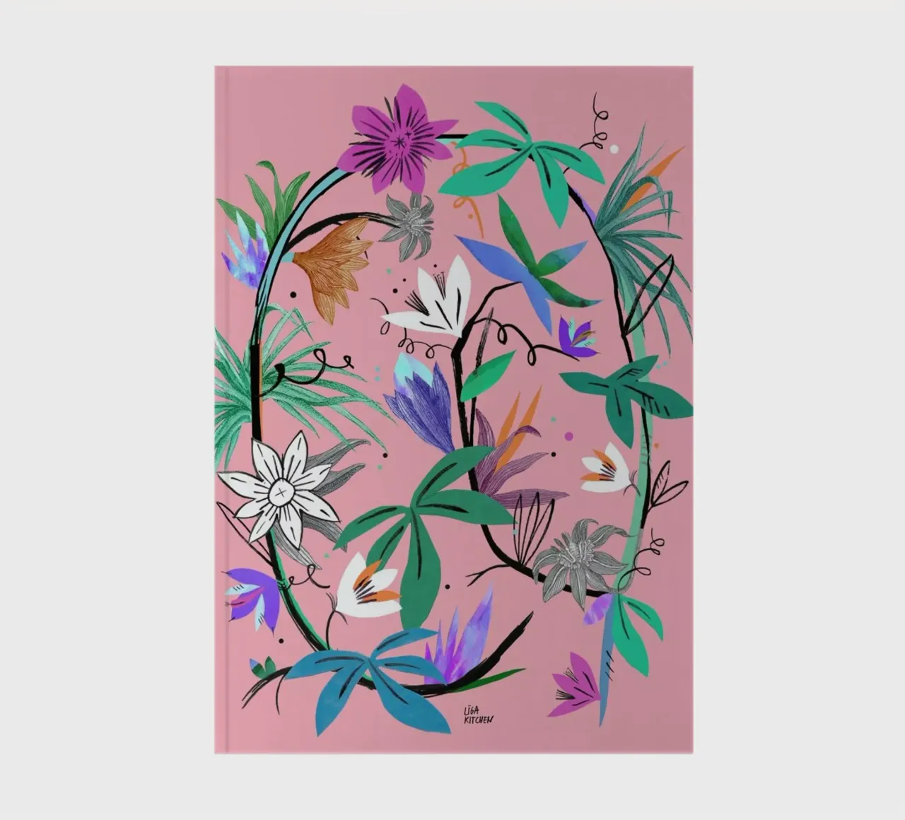 Botanica Passionflower 3 notebook by Liga Kitchen