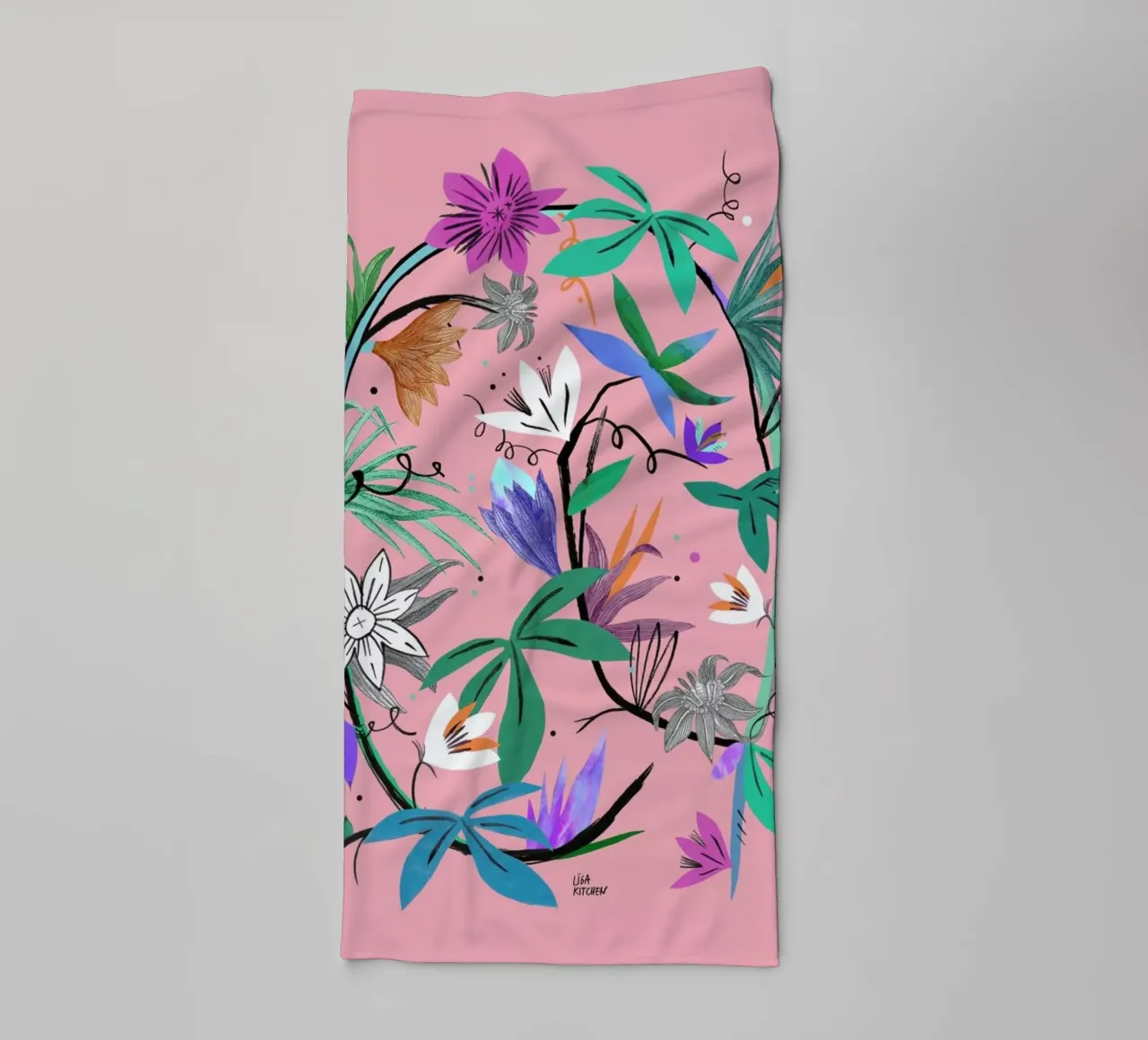 Botanica Passionflower 3 asciugamano da bagno da Liga Kitchen