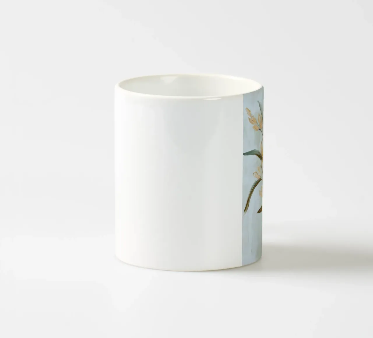 Fiori beige, tortora e verdi tazza in ceramica da Imagine