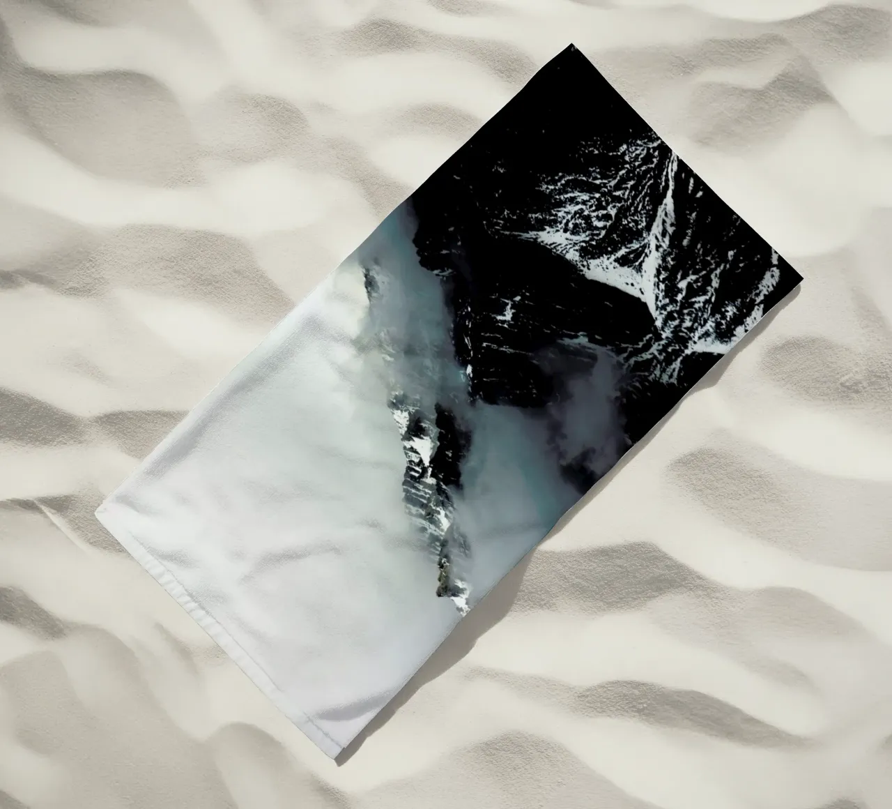 Misty Mountains beach towel by Laura Palm