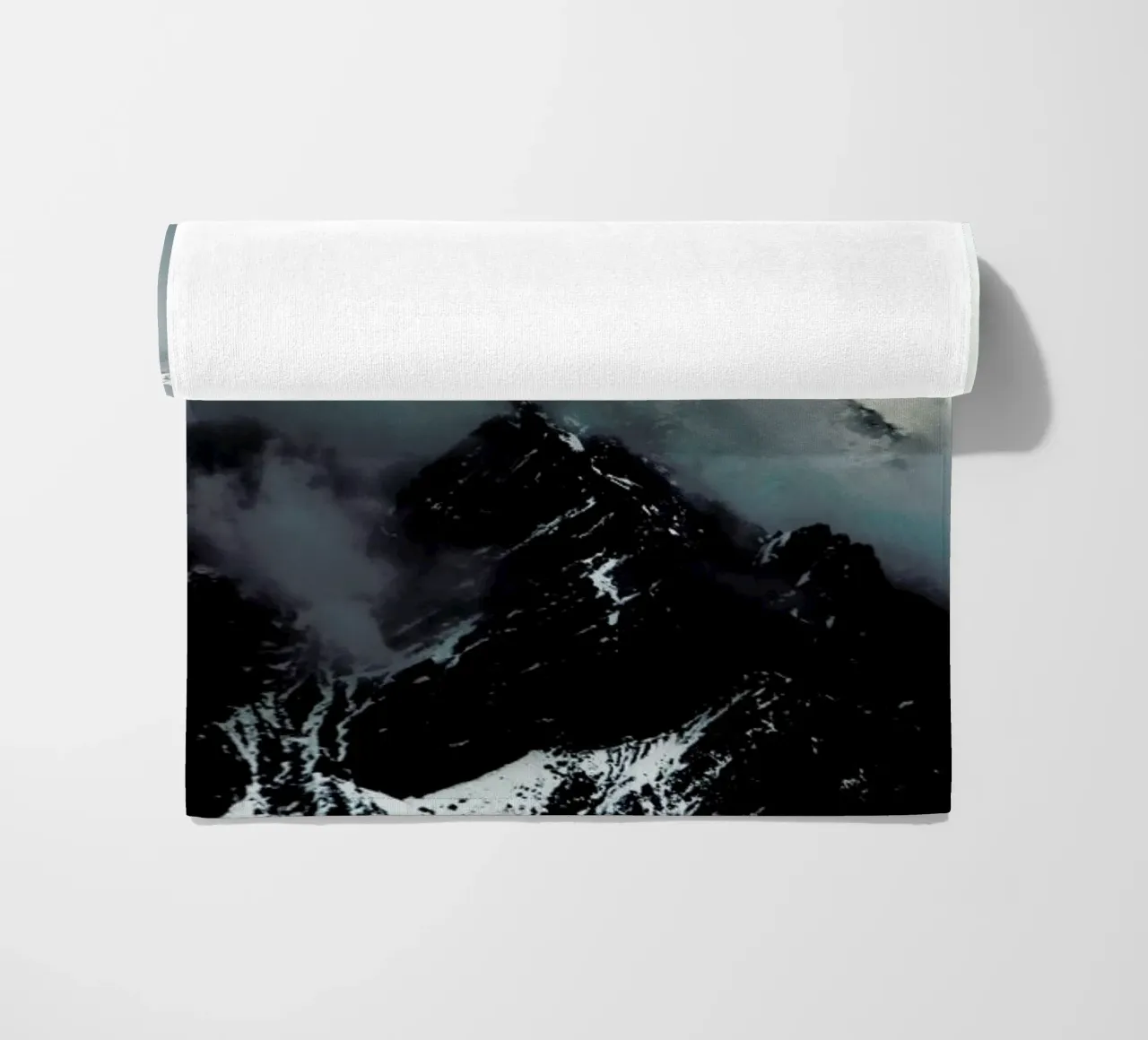 Misty Mountains beach towel by Laura Palm