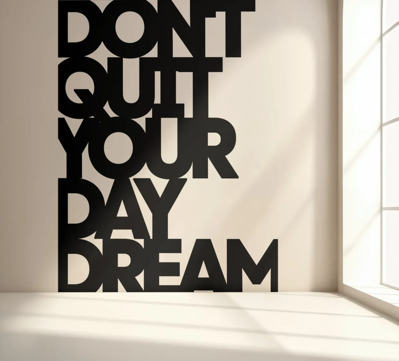 Geef je dagdroom niet op | Motiverende Citaat fotobehang van Inspirify