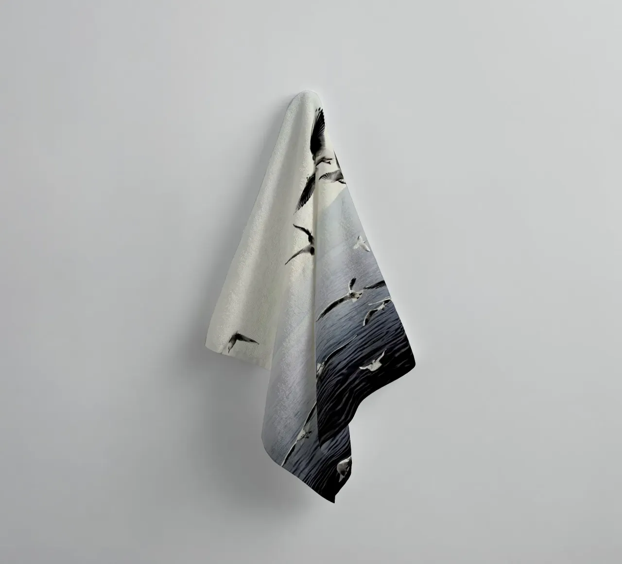 Seagulls towel by Laura Palm