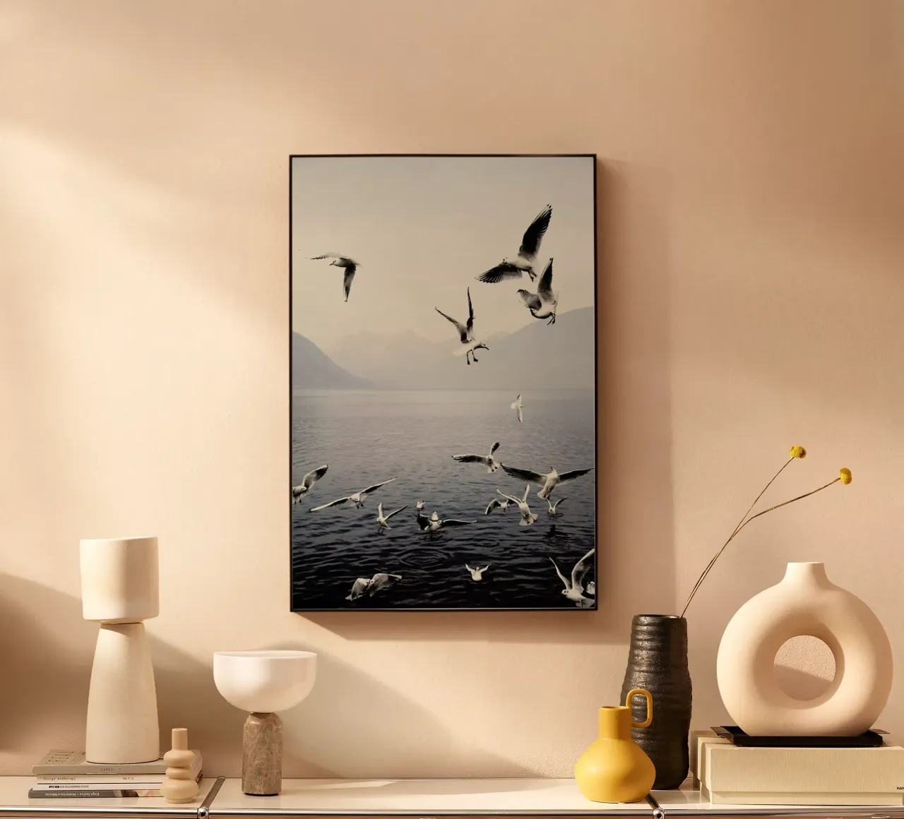 Seagulls alu-dibond by Laura Palm