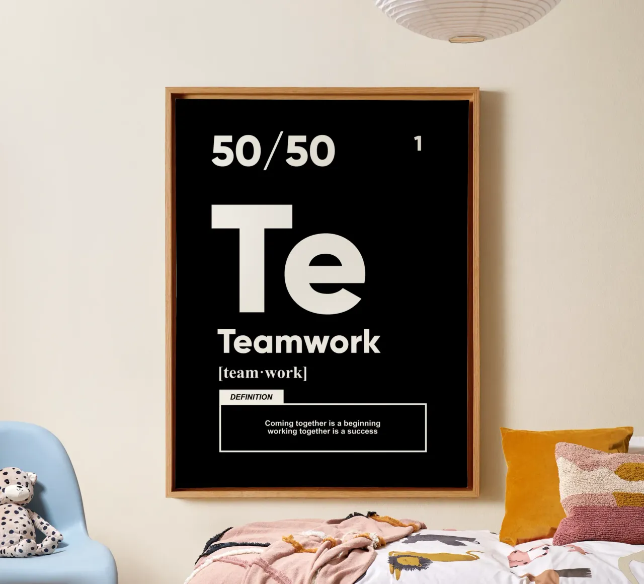 Definitie Teamwork | Motiverende Citaat canvas met Baklijst van Inspirify