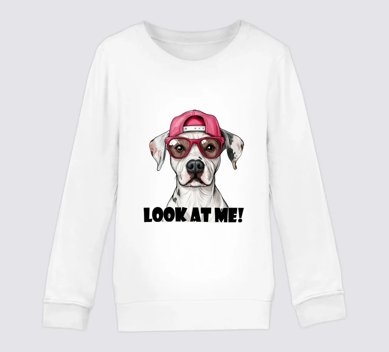 Cane con cappello e occhiali rosa felpa bambino da Motivate-Today