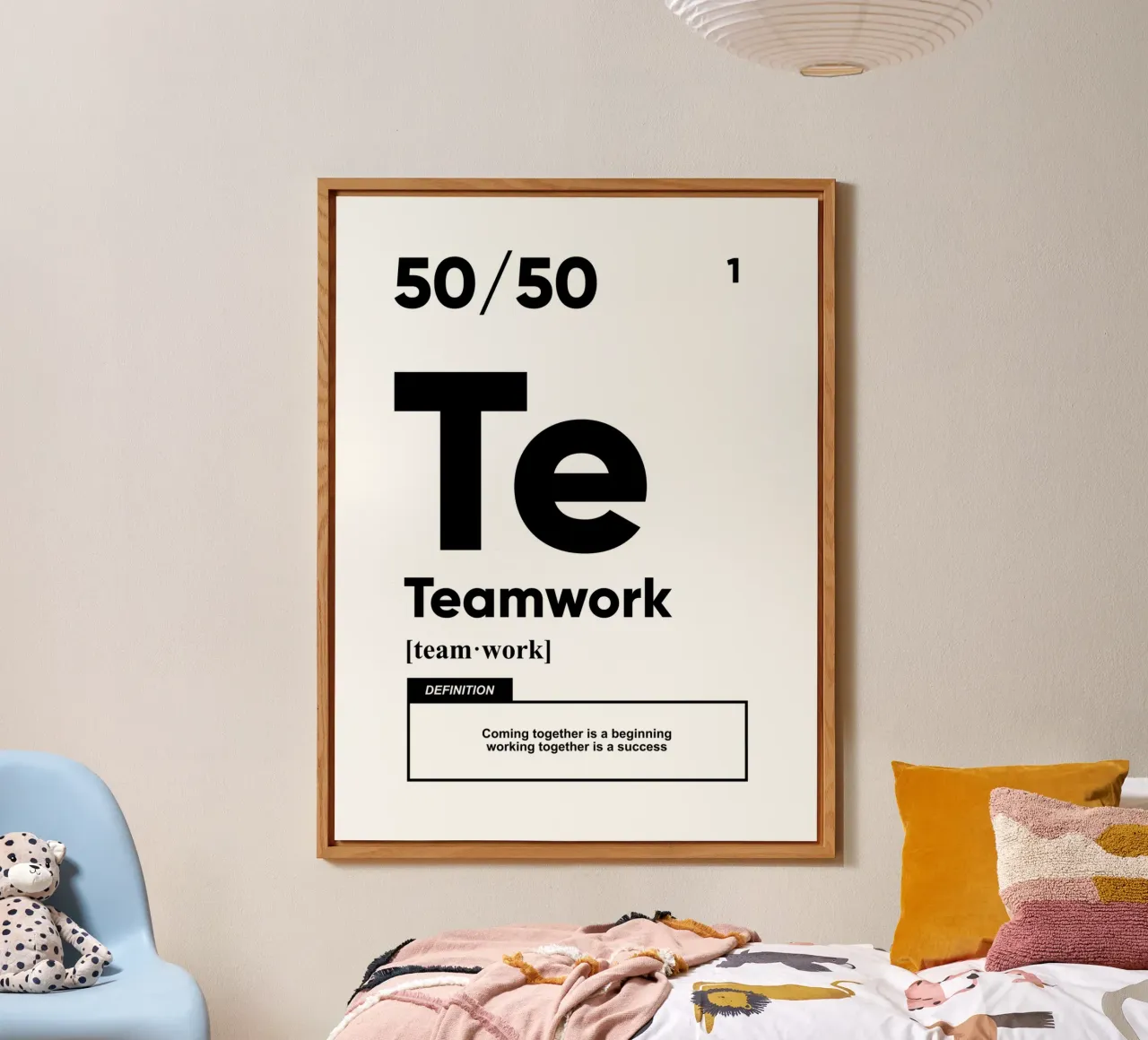 Definitie Teamwork | Motiverende Citaat aluminium-dibond van Inspirify