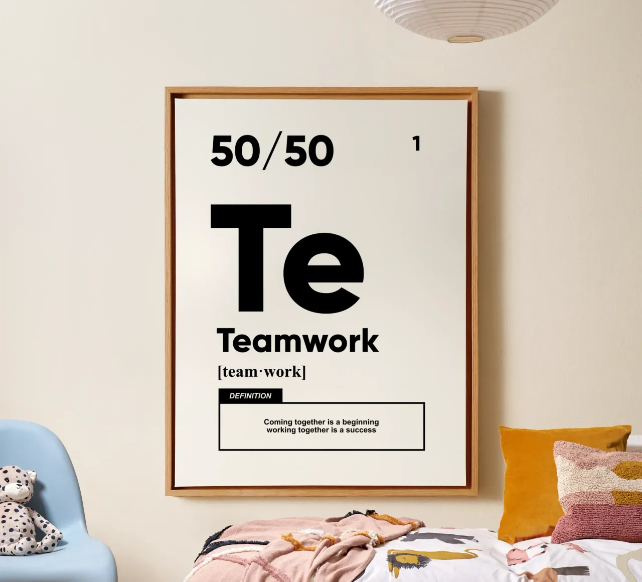 Definitie Teamwork | Motiverende Citaat canvas van Inspirify