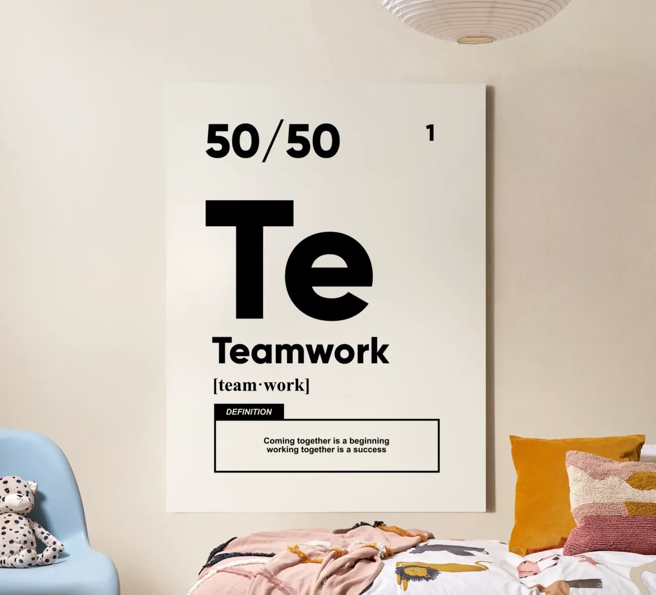 Definitie Teamwork | Motiverende Citaat canvas van Inspirify