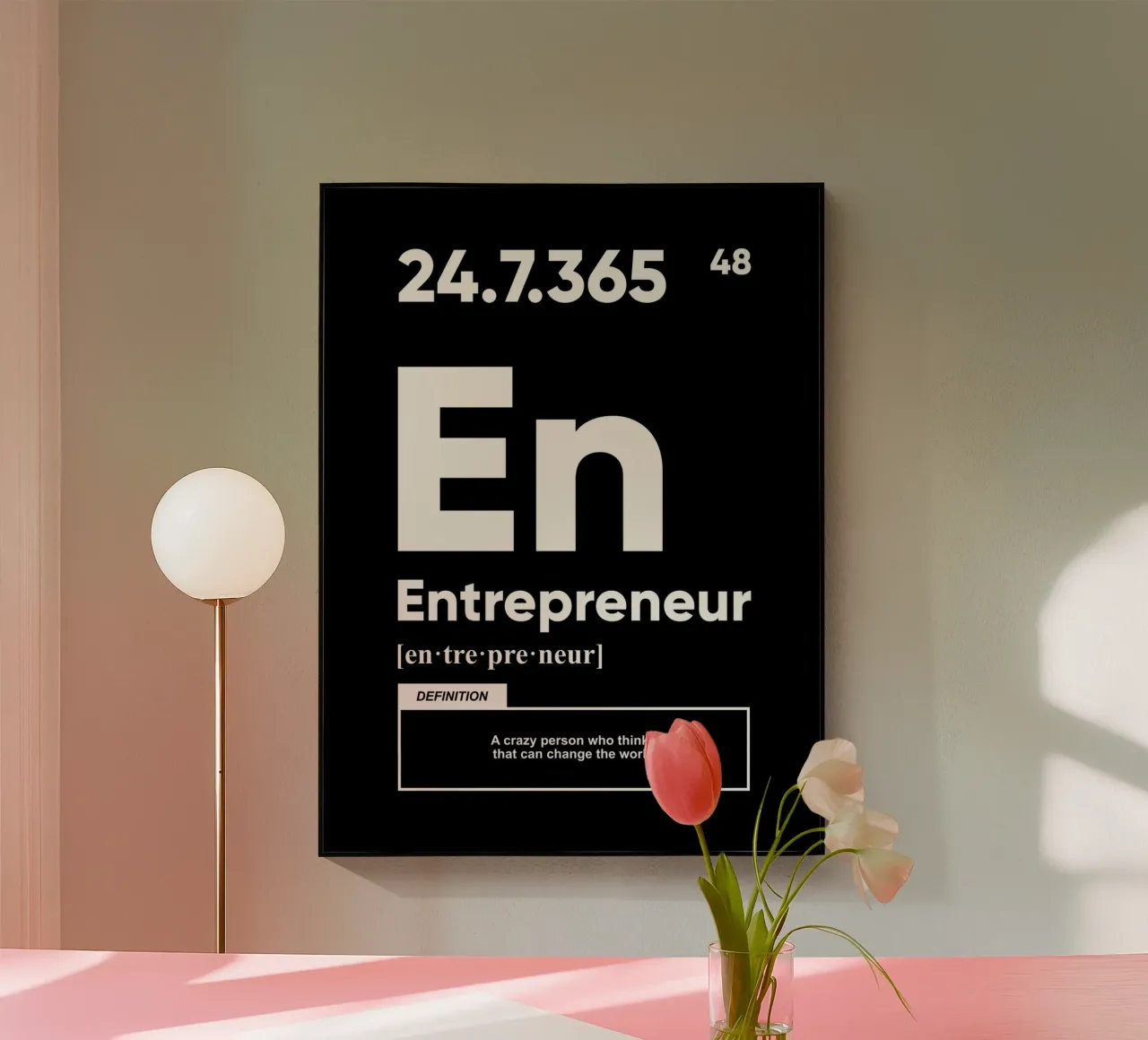 Definitie Ondernemer | Motiverende Citaat acryl van Inspirify