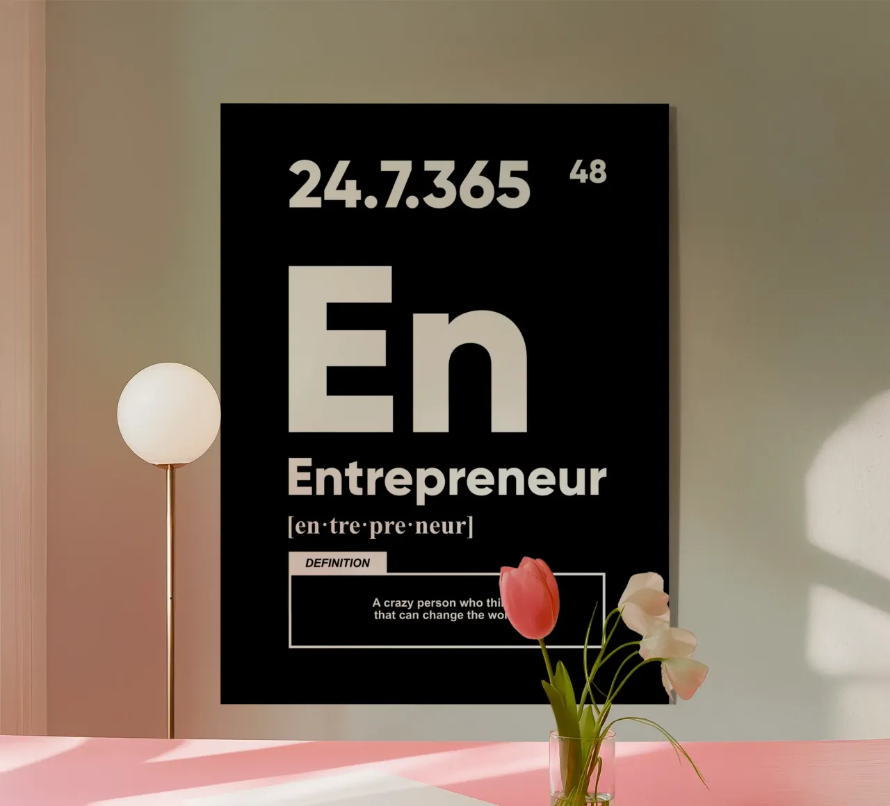 Definitie Ondernemer | Motiverende Citaat acryl van Inspirify