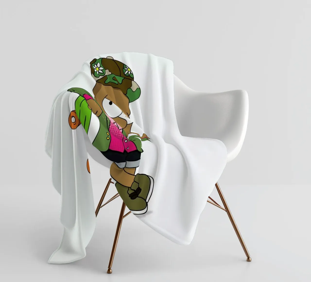 Bart Williams fleece blanket by Zhi Yun Zhang