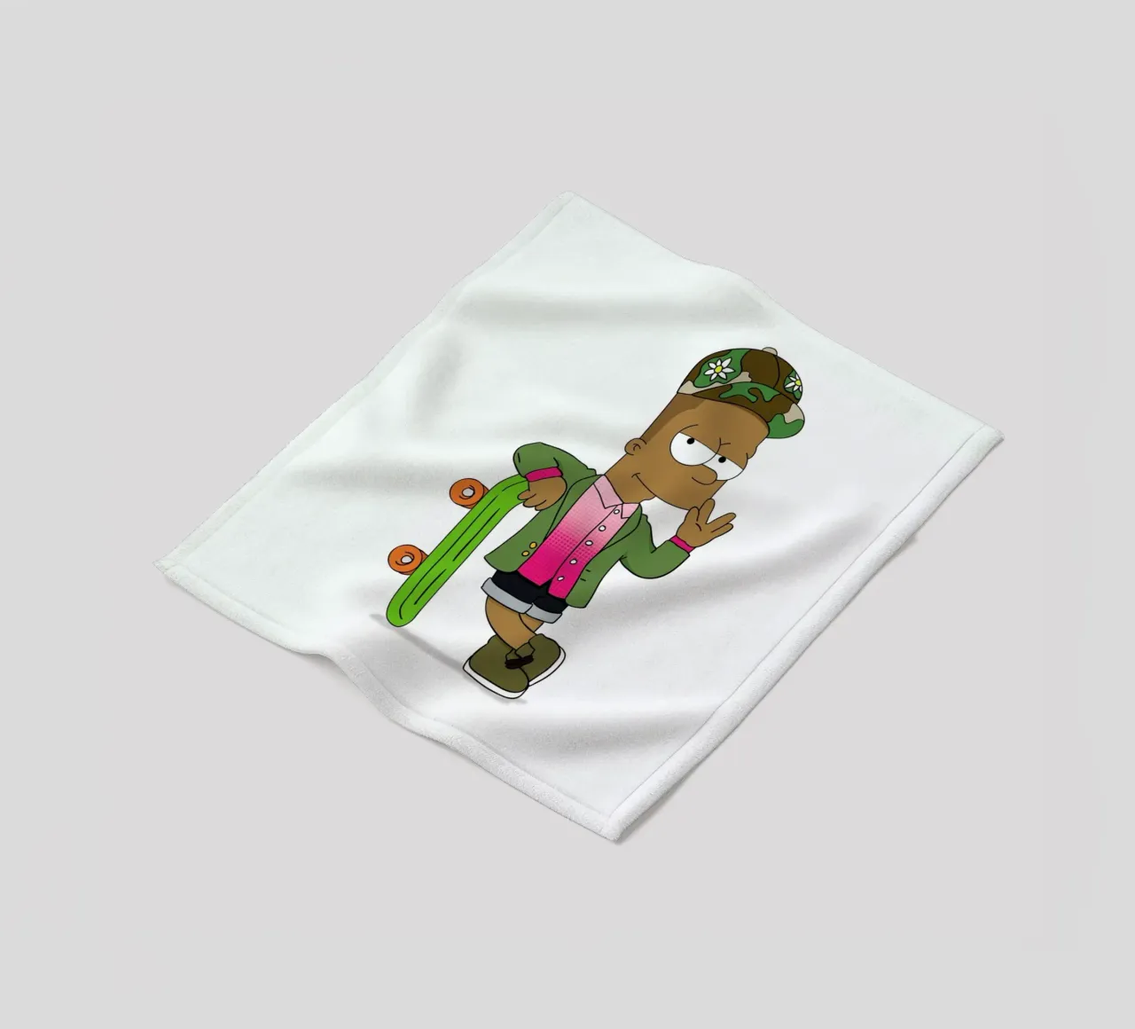 Bart Williams fleece blanket by Zhi Yun Zhang