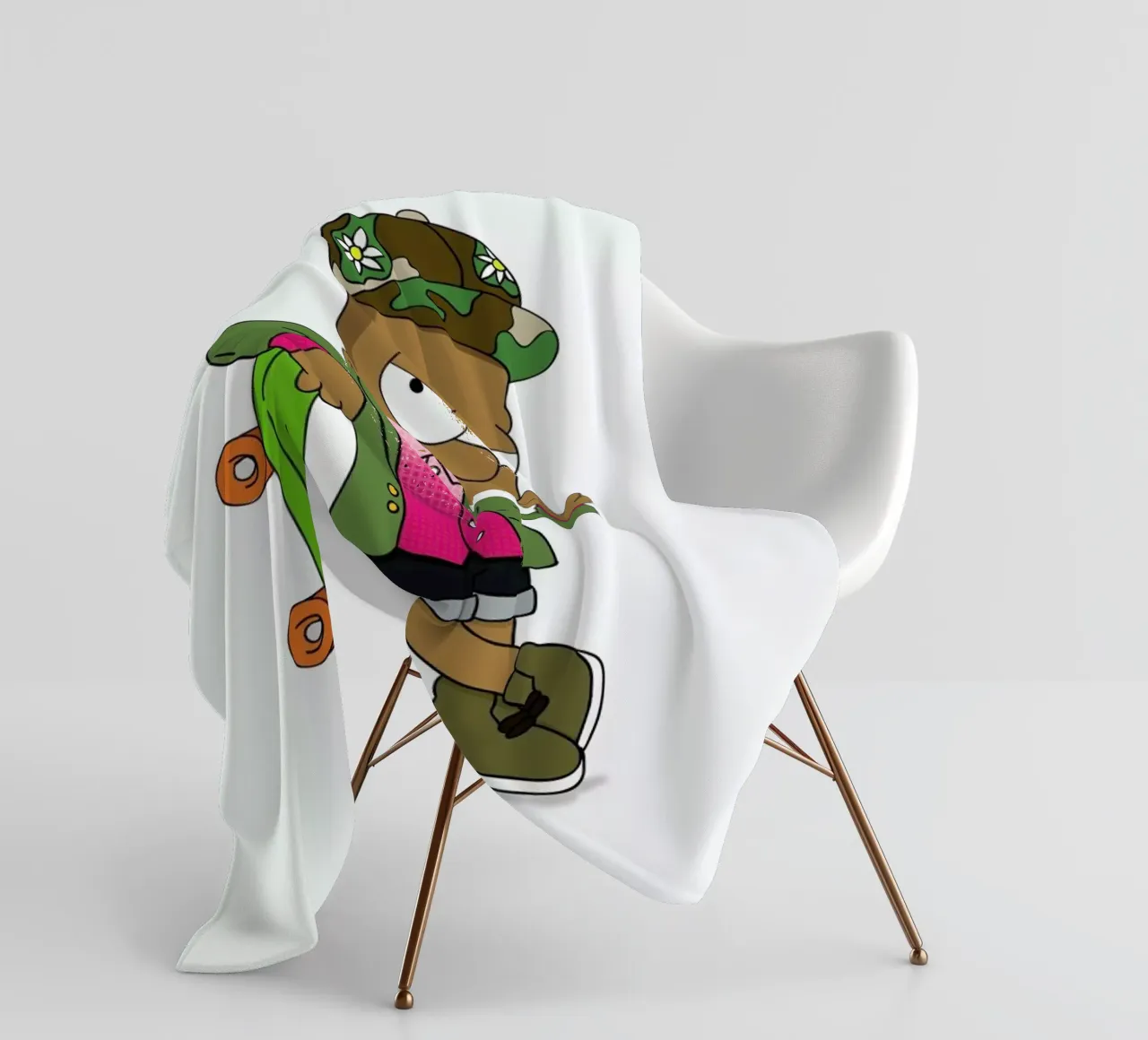 Bart Williams fleece blanket by Zhi Yun Zhang