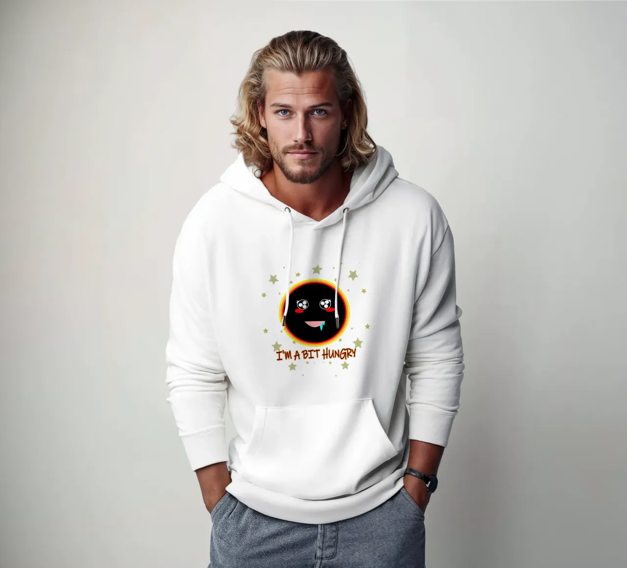 J'ai un peu faim Foodie Mignon Trou noir Kawaii sweat à capuche de sillyindustries
