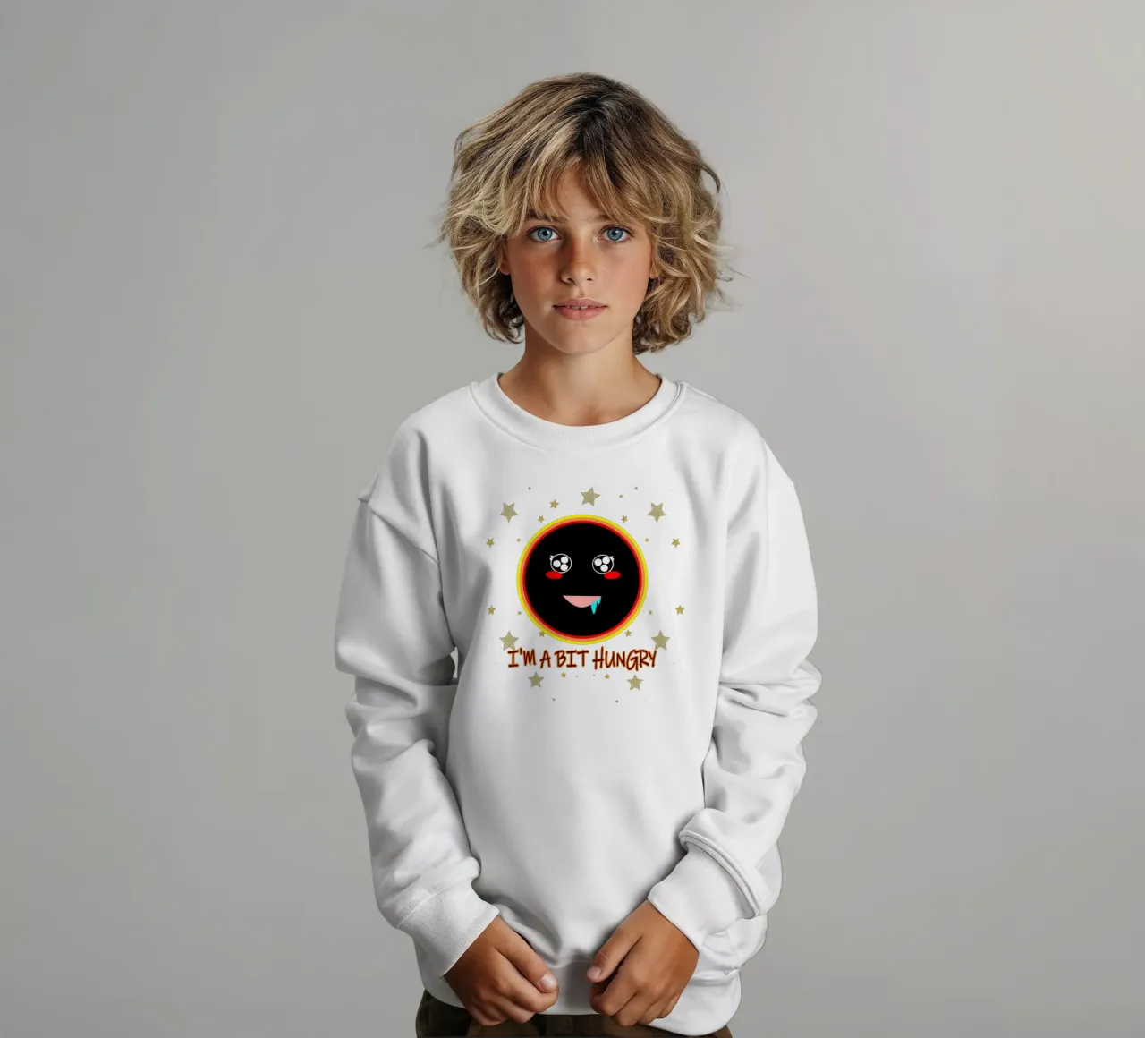 J'ai un peu faim Foodie Mignon Trou noir Kawaii sweat enfant de sillyindustries