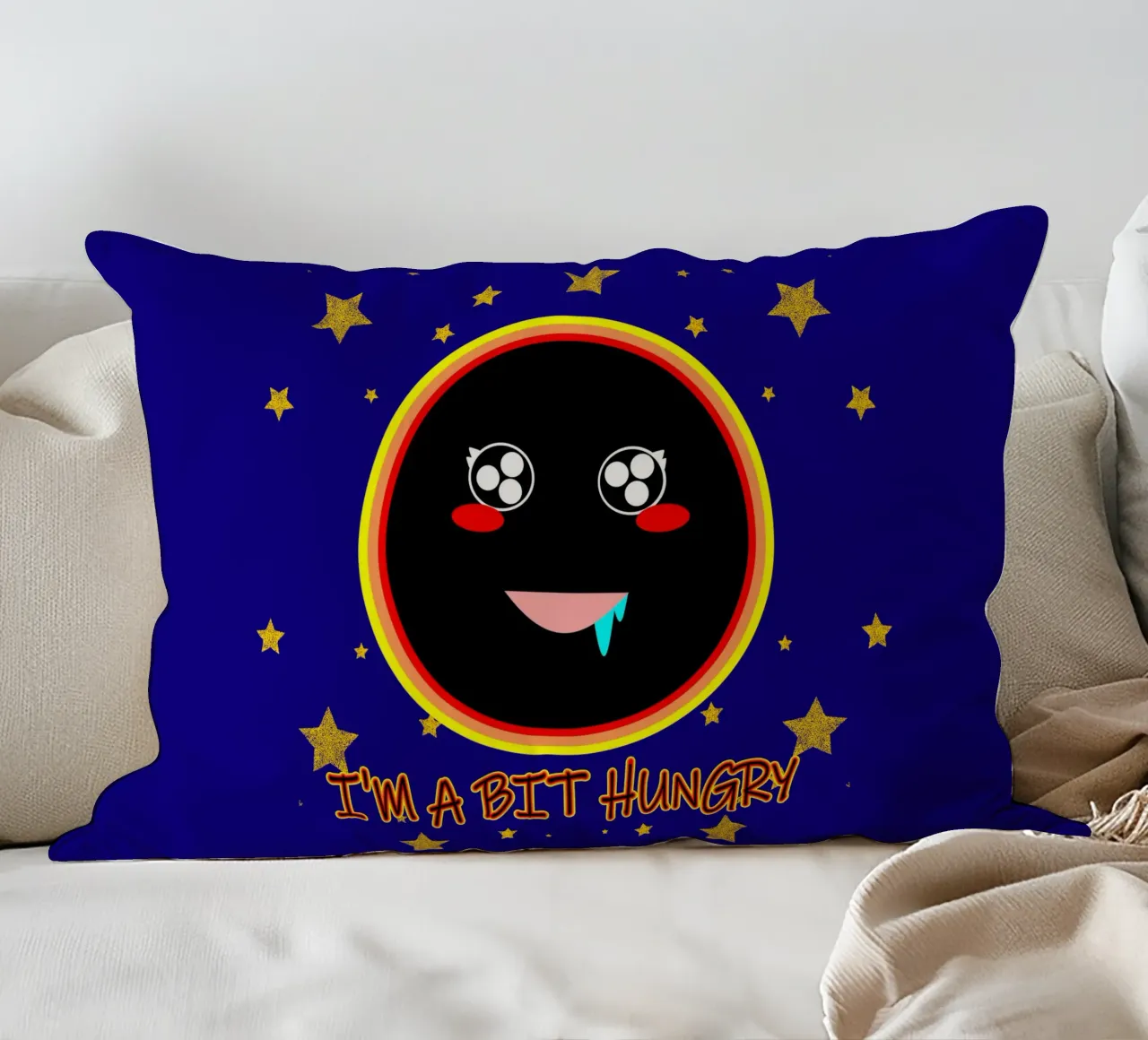 J'ai un peu faim Foodie Mignon Trou noir Kawaii coussin de sillyindustries