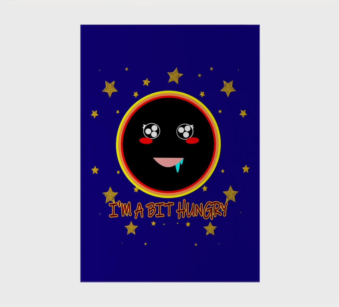 J'ai un peu faim Foodie Mignon Trou noir Kawaii carnet de notes de sillyindustries