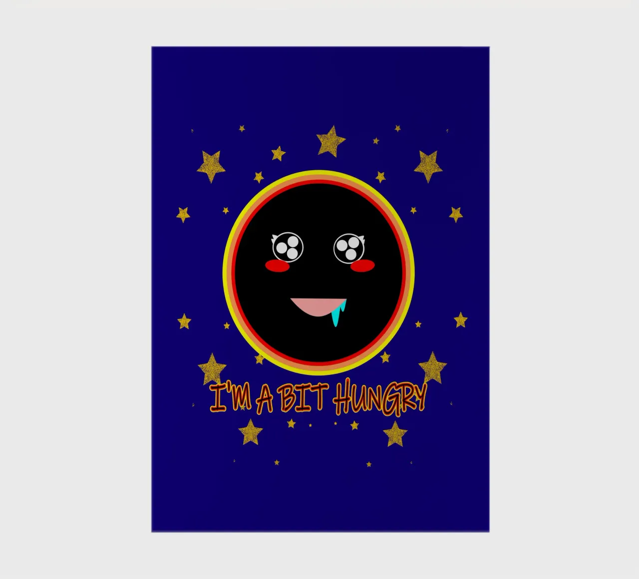 J'ai un peu faim Foodie Mignon Trou noir Kawaii carnet de notes de sillyindustries