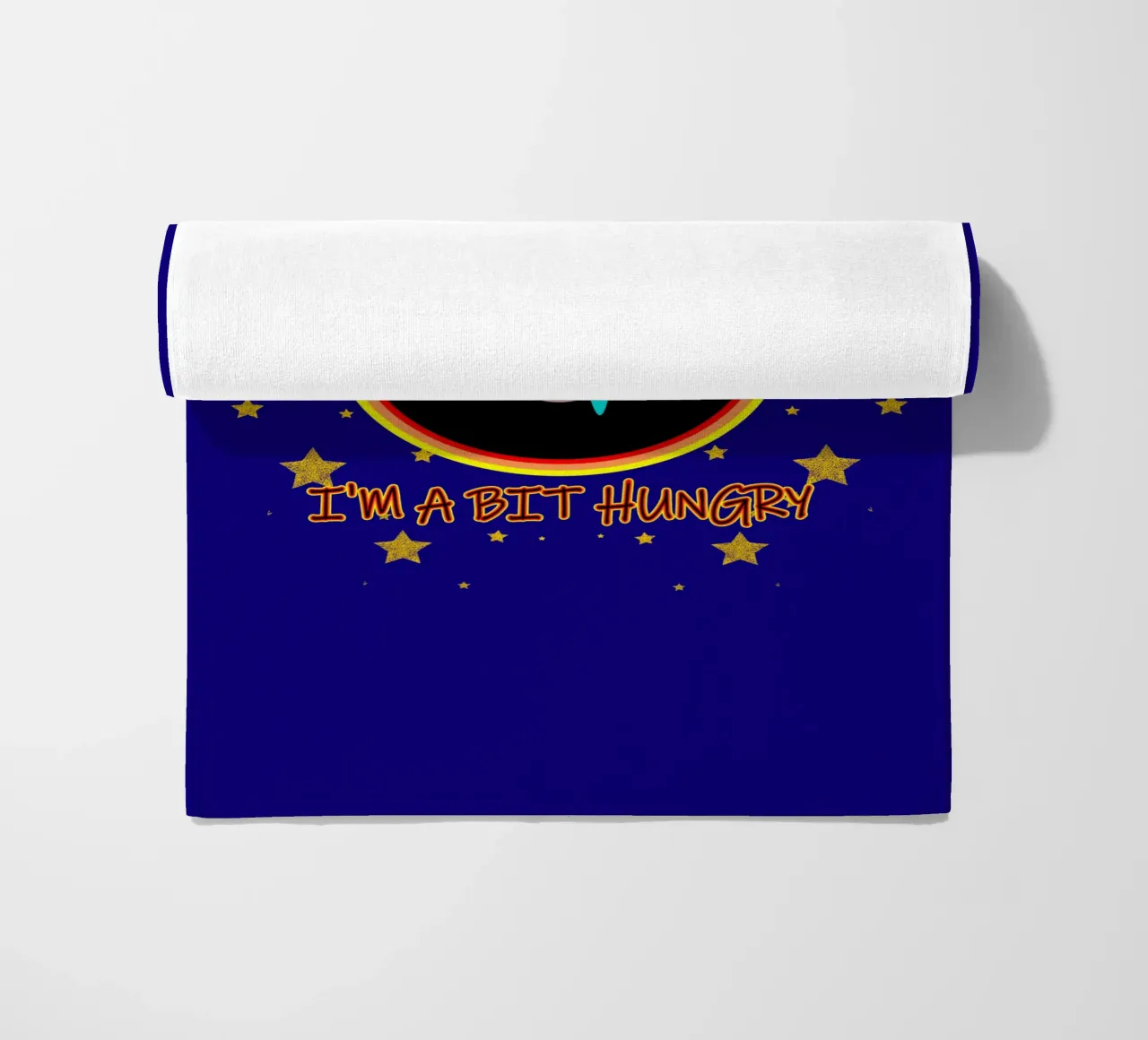 J'ai un peu faim Foodie Mignon Trou noir Kawaii serviette de plage de sillyindustries