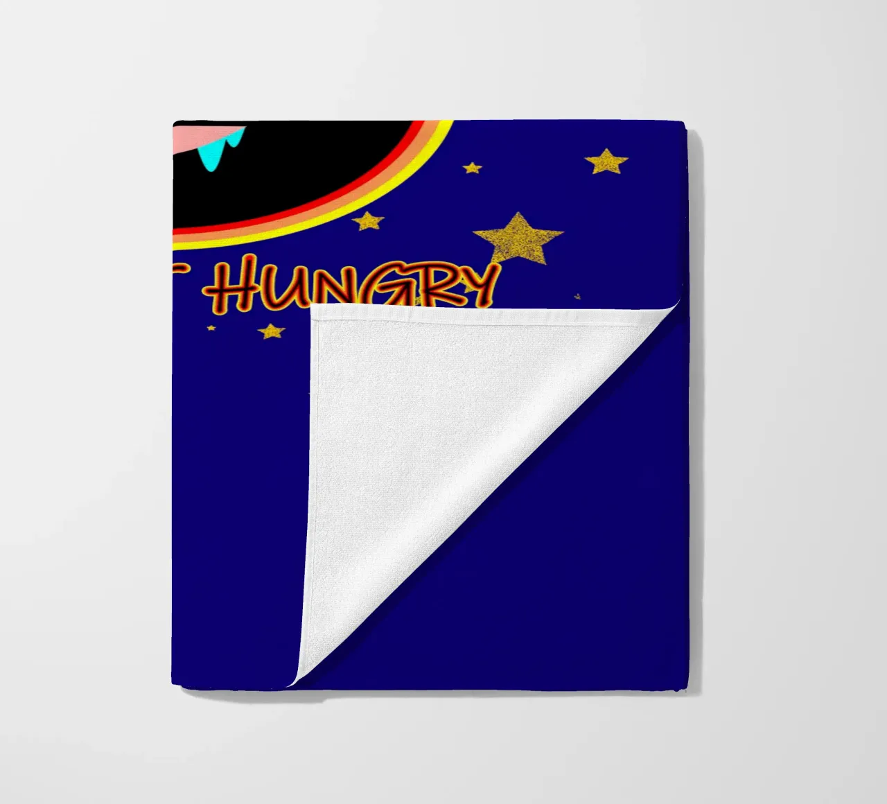 J'ai un peu faim Foodie Mignon Trou noir Kawaii serviette de plage de sillyindustries