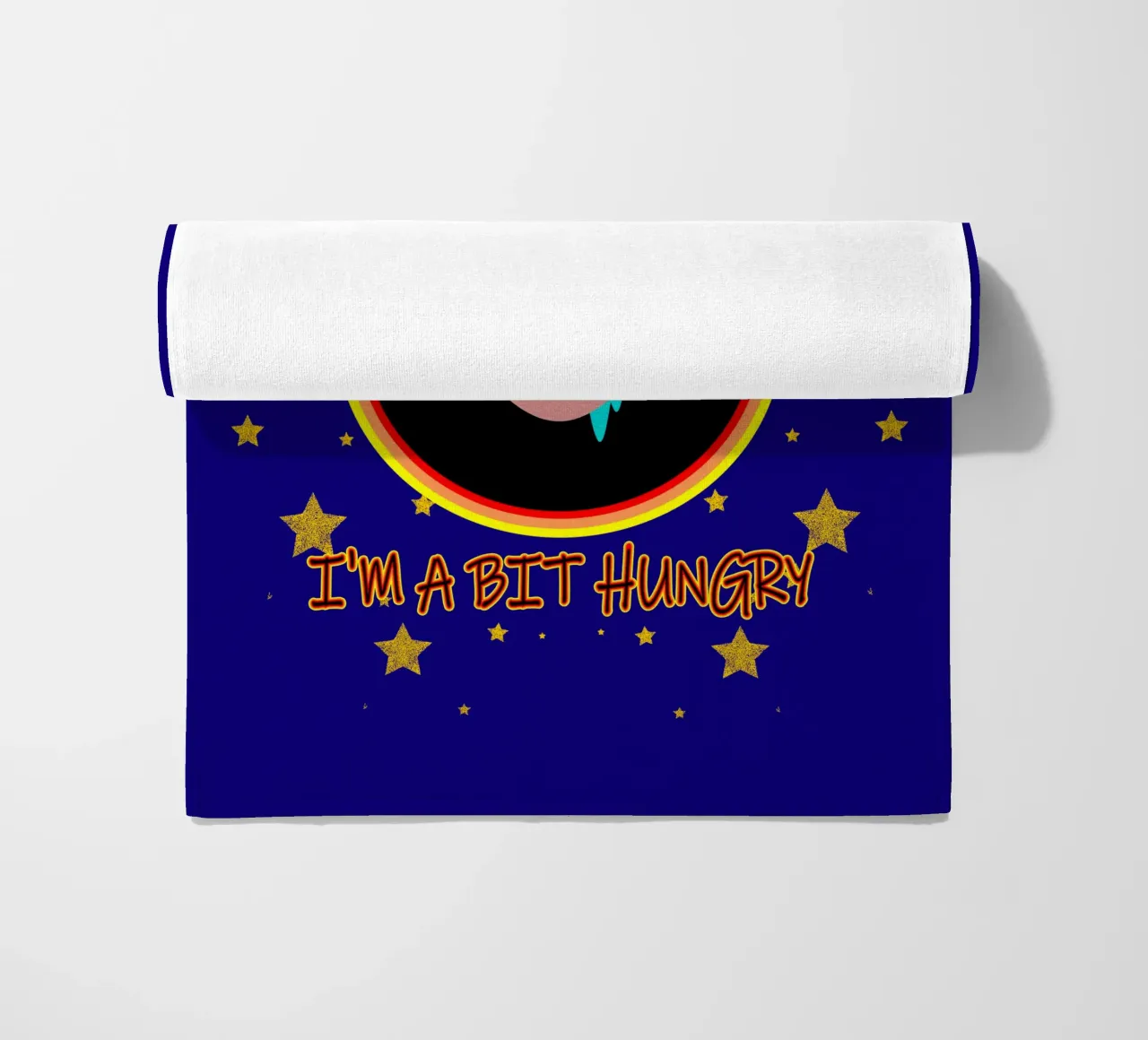 J'ai un peu faim Foodie Mignon Trou noir Kawaii serviette de plage de sillyindustries