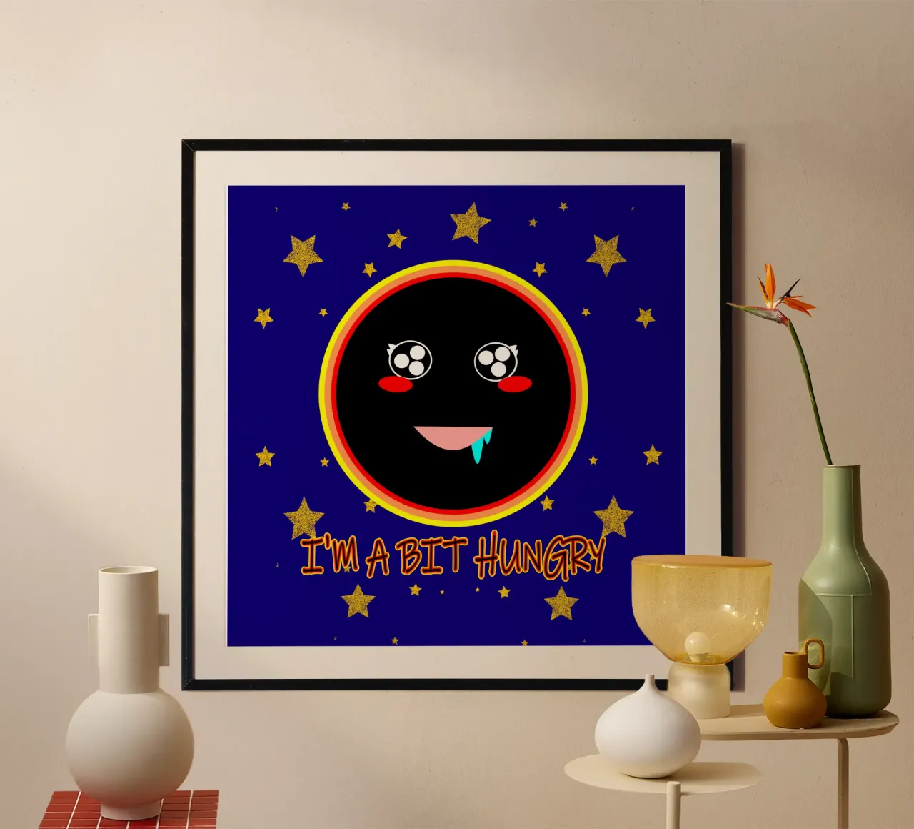 J'ai un peu faim Foodie Mignon Trou noir Kawaii hahnemühle de sillyindustries