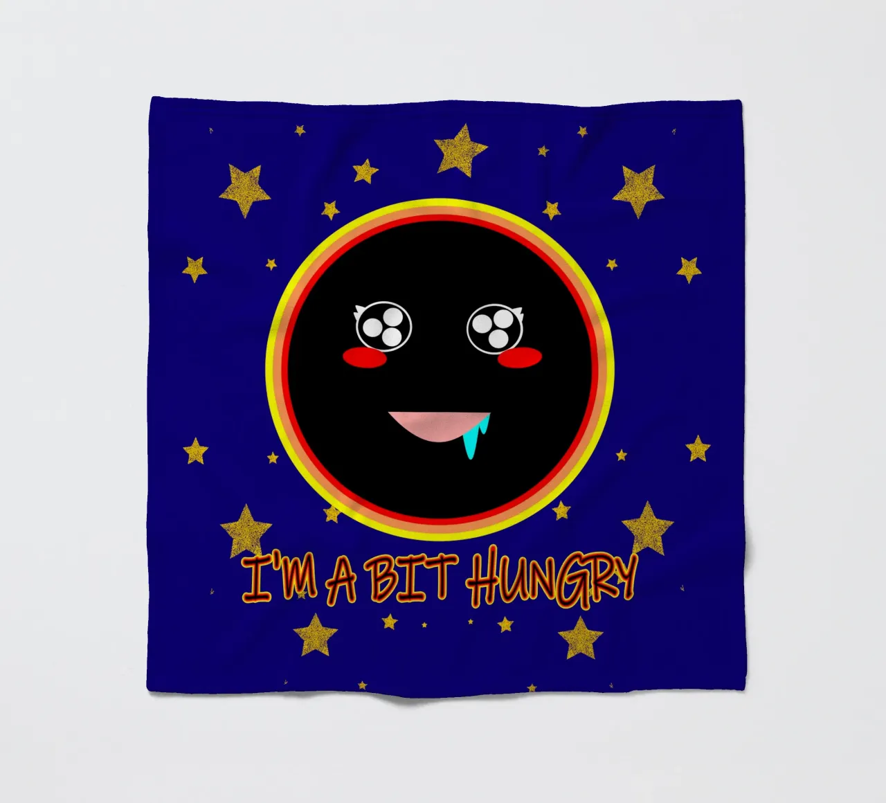 J'ai un peu faim Foodie Mignon Trou noir Kawaii plaid polaire de sillyindustries