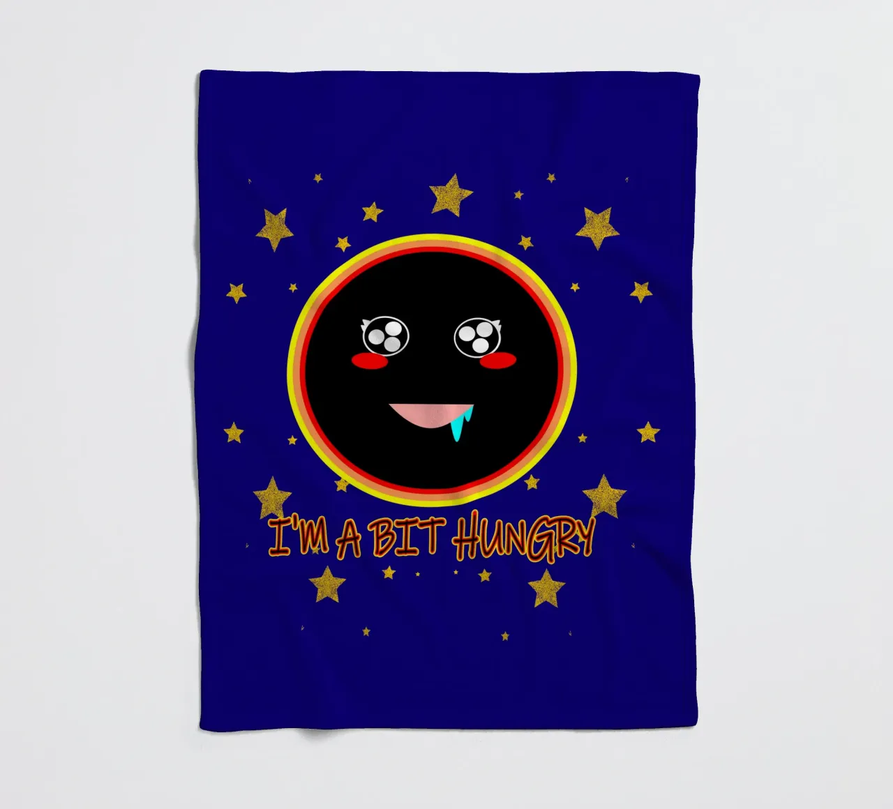 J'ai un peu faim Foodie Mignon Trou noir Kawaii plaid polaire de sillyindustries