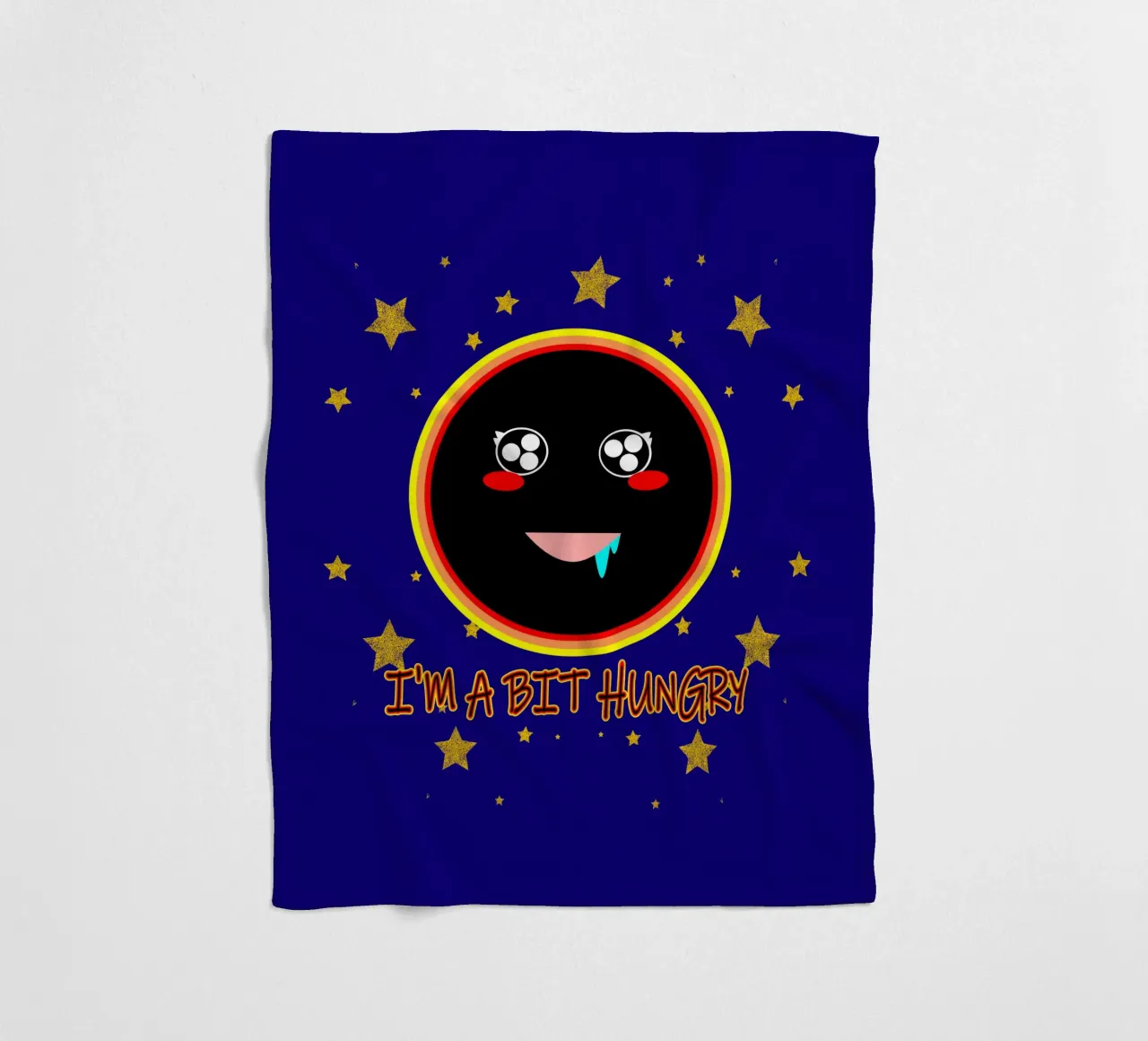 J'ai un peu faim Foodie Mignon Trou noir Kawaii plaid polaire de sillyindustries