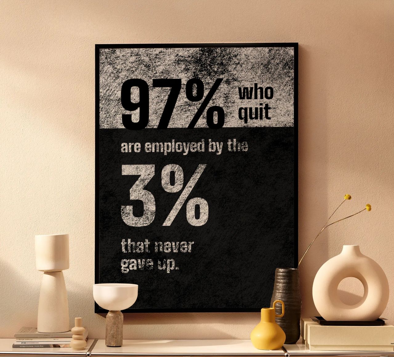 97% Who Quit Are Employed By 3% | Motivational Quote poster by Inspirify